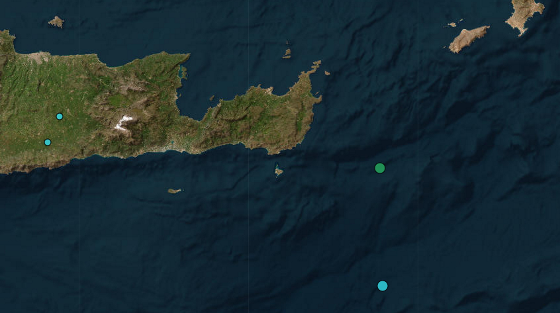 Σεισμός στην Κρήτη – Ανοιχτά της Ζάκρου Λασιθίου το επίκεντρο