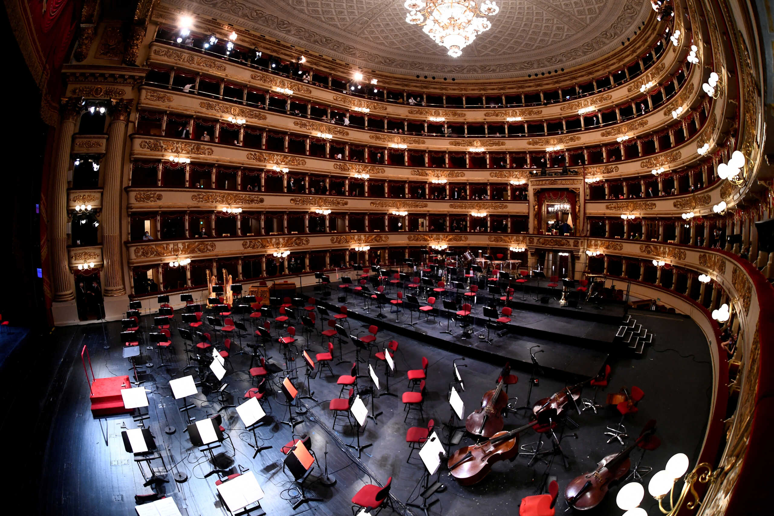 FILE PHOTO: La Scala opera house re-opens to the public after being closed due to the coronavirus disease (COVID-19) pandemic, in Milan, Italy, May 10, 2021. REUTERS