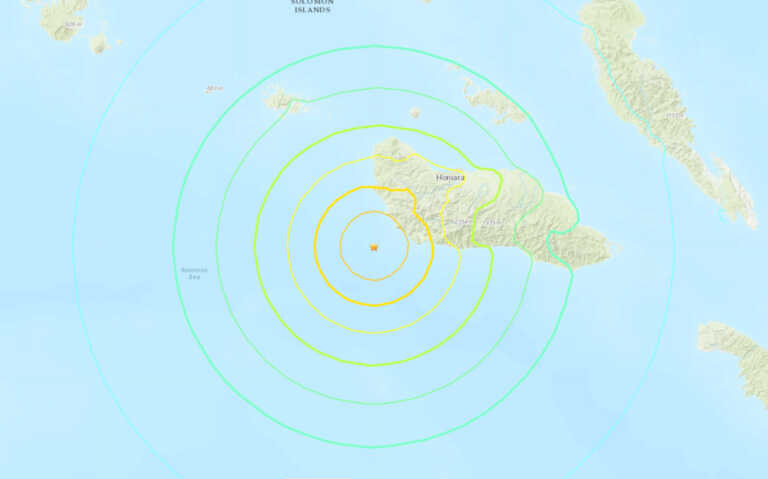 Πανίσχυρος σεισμός 7 Ρίχτερ στα Νησιά Σολομώντα