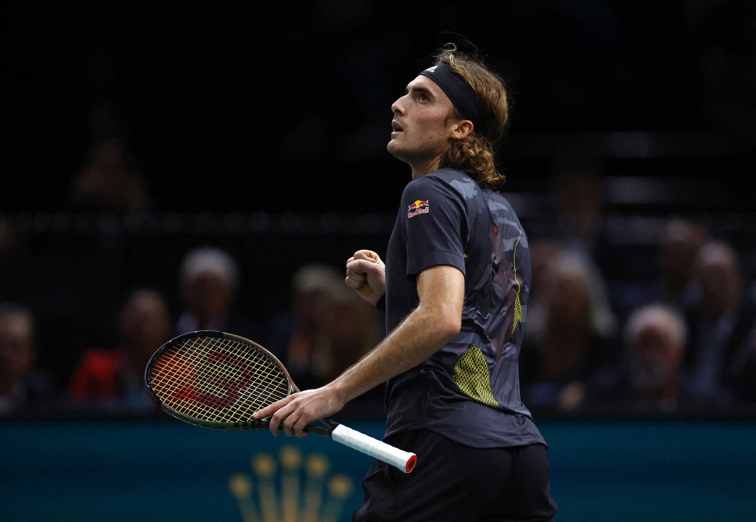 Tennis - ATP Masters 1000 - Paris Masters - Accor Arena, Paris, France - November 4, 2022 Greece's Stefanos Tsitsipas reacts during his quarter final match against Tommy Paul of the U.S. REUTERS