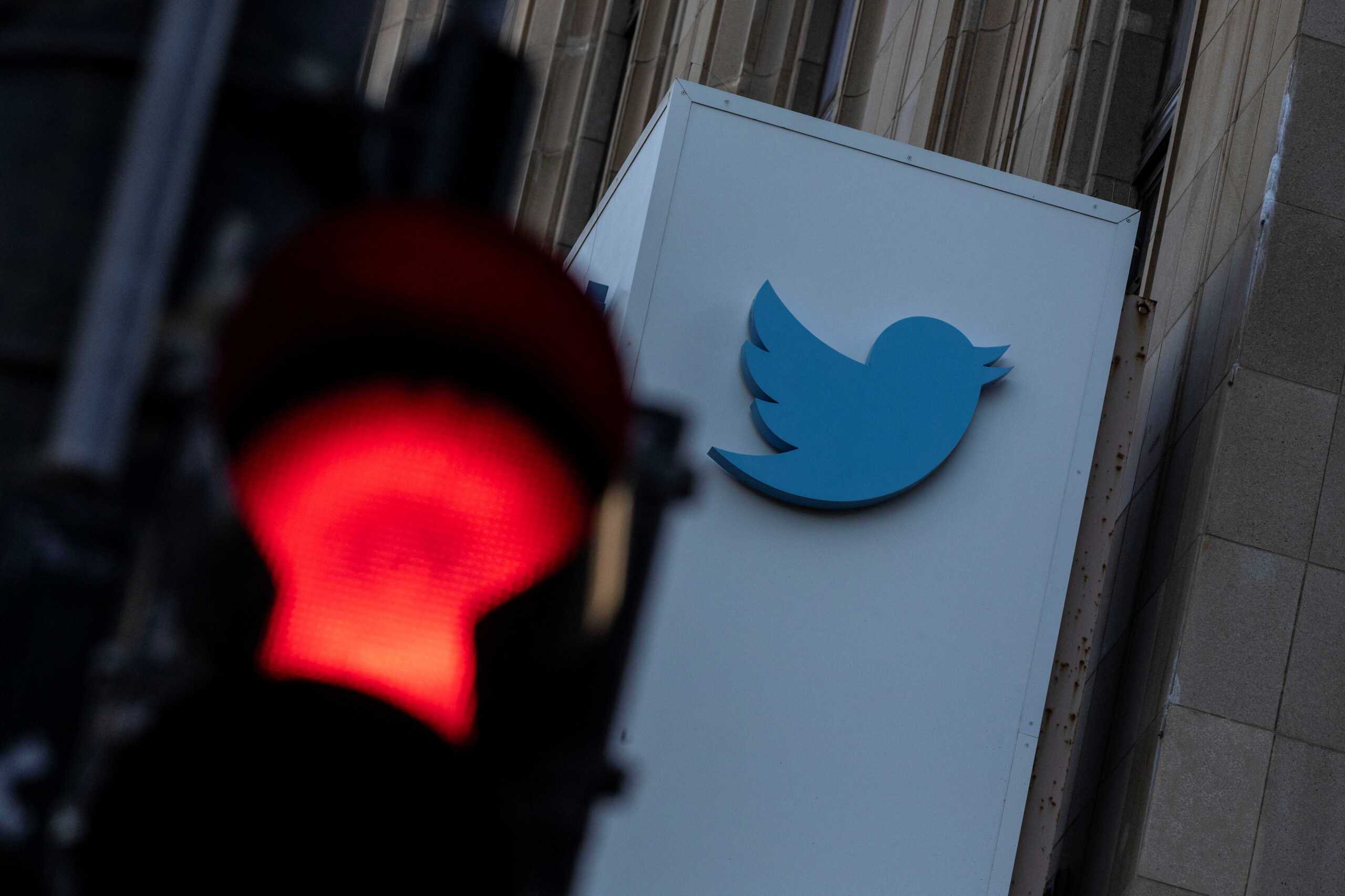 A view of the Twitter logo at its corporate headquarters in San Francisco, California, U.S. November 18, 2022. REUTERS