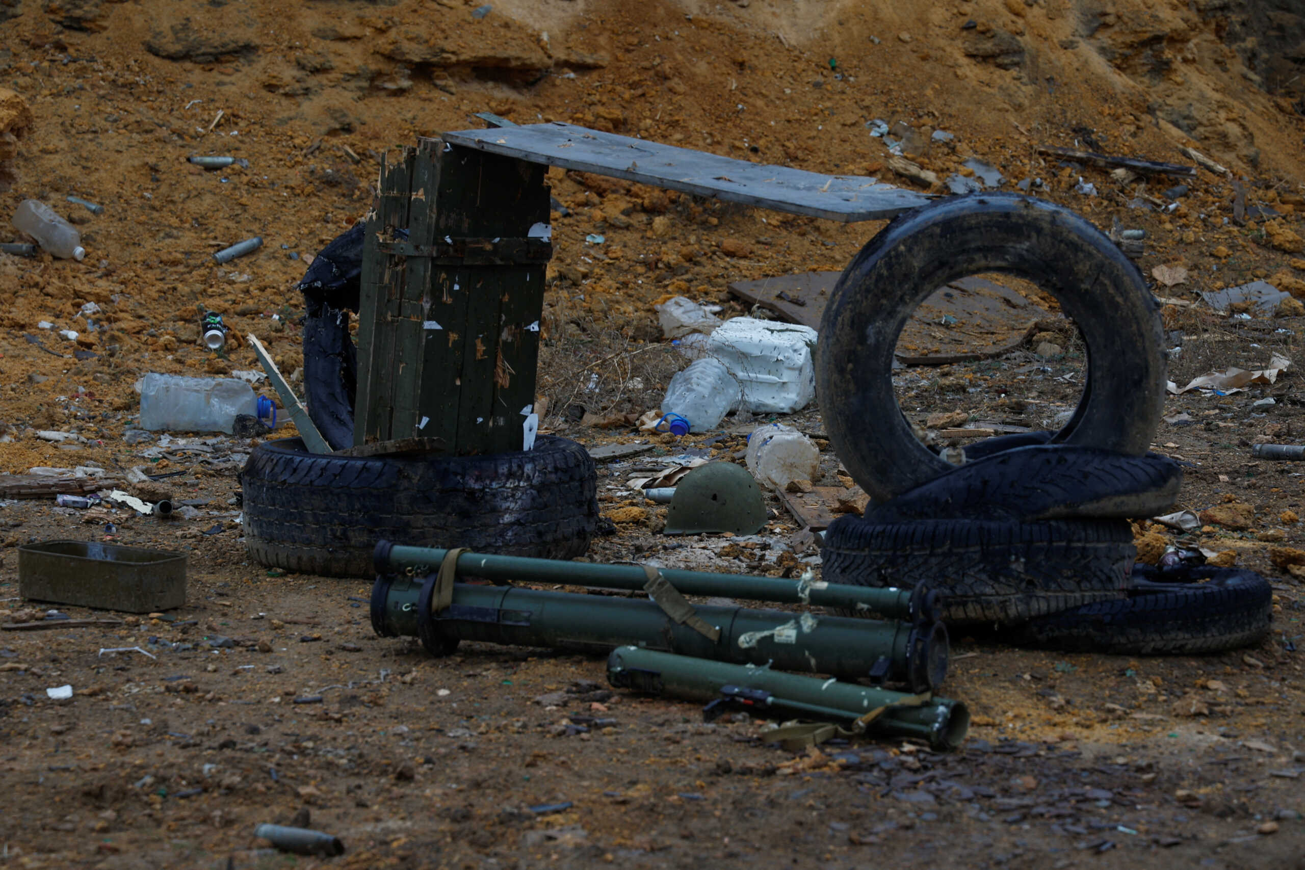 Used anti-tank grenade launchers are seen at a former training ground for newly mobilised Russian soldiers after Russia's retreat Kherson, Ukraine November 17, 2022.  REUTERS