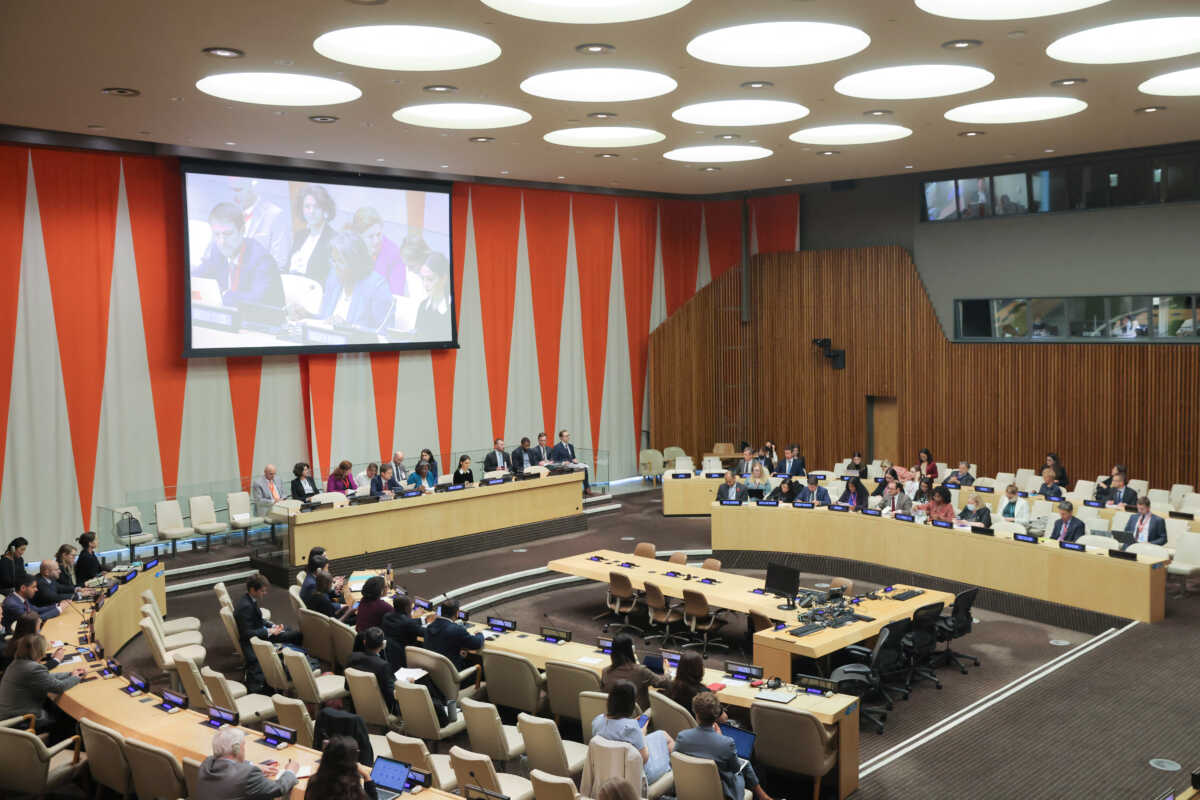 People attend a UN Security Council Arria-formula meeting focused on the ongoing protests in Iran, hosted by the United States and Albania at the United Nations in Manhattan, New York City, U.S., November 2, 2022.  REUTERS