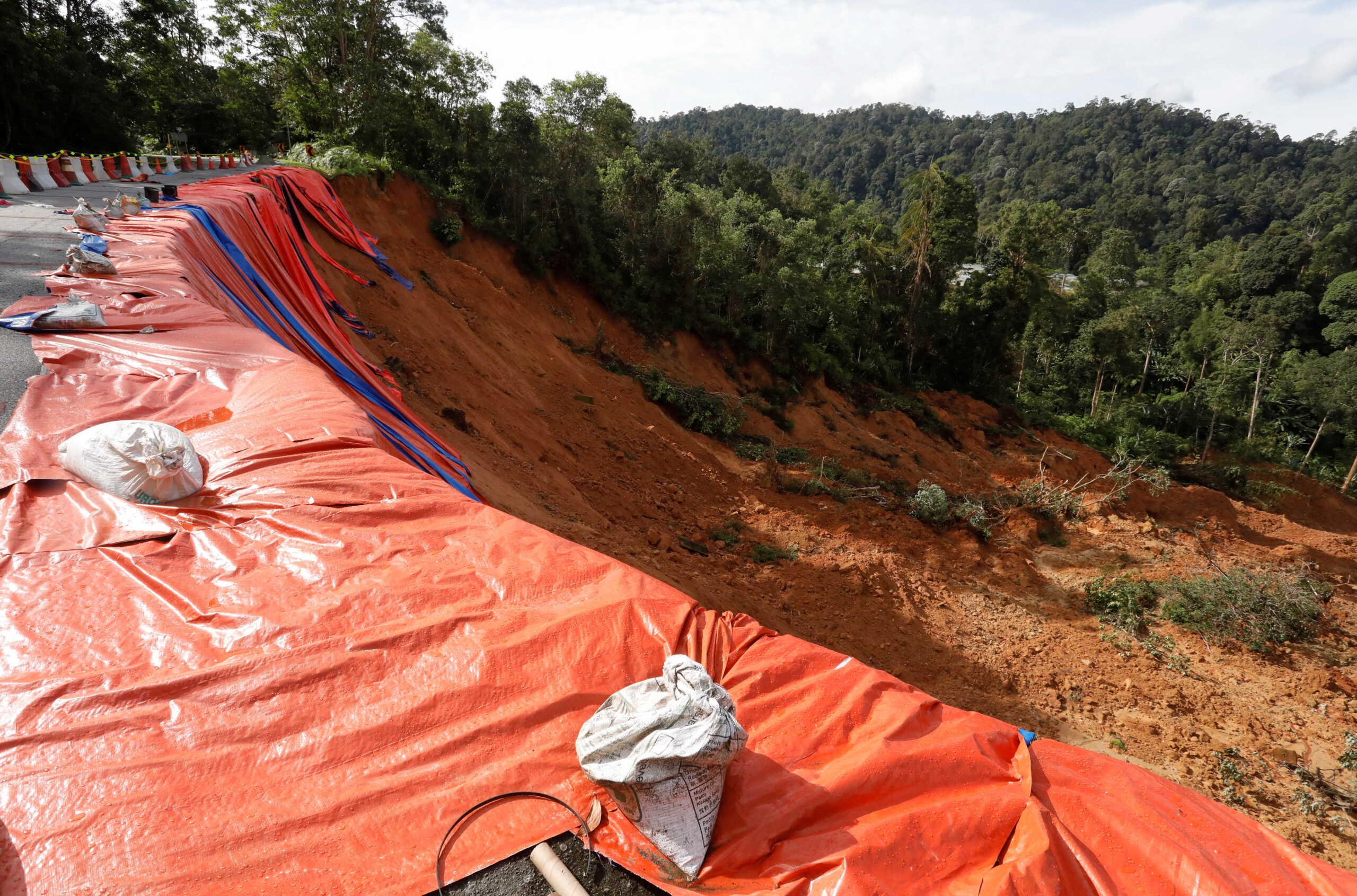 A general view of area where the landslide occurred, in Batang Kali, Selangor, Malaysia, December 17, 2022. REUTERS