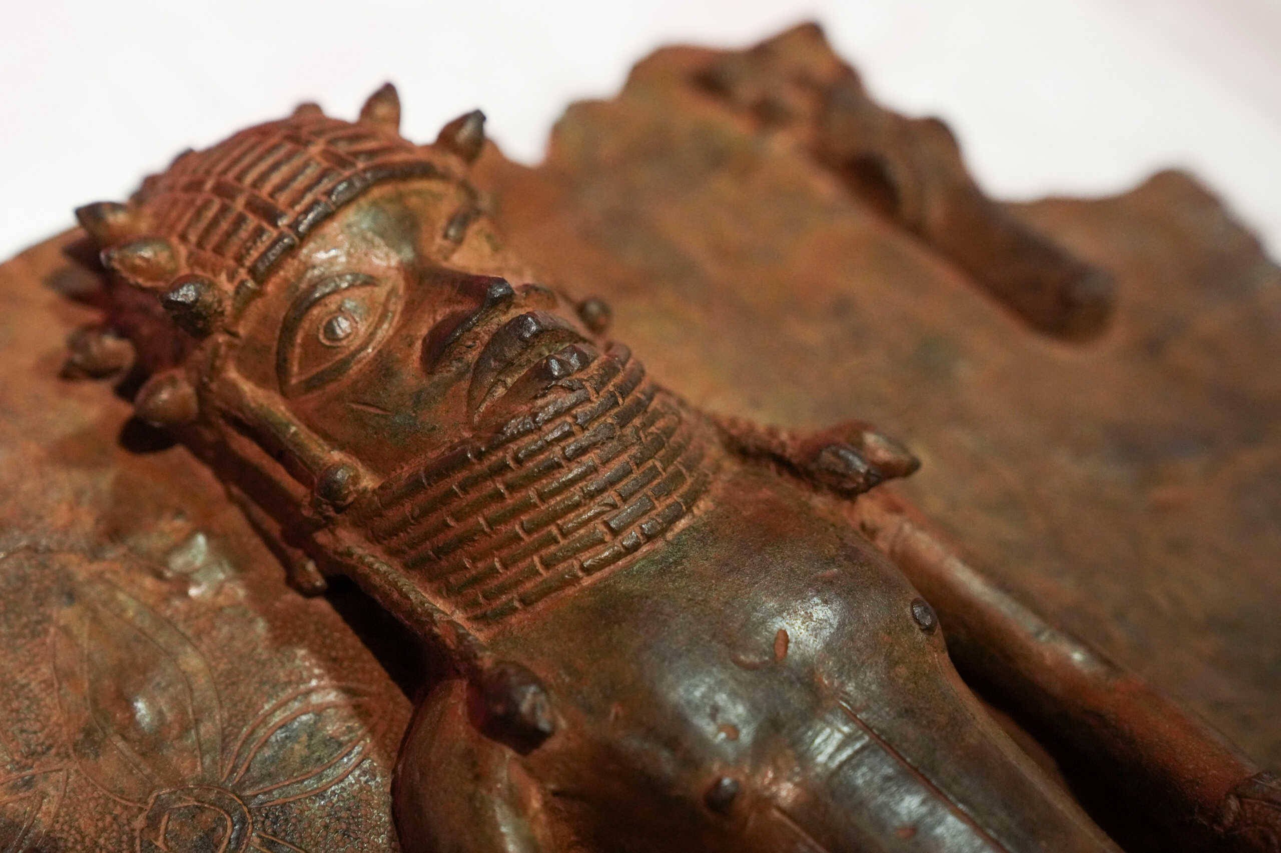 An artefact is displayed during the announcement of the return of the first six objects from World Gallery's Kingdom of Benin display to Nigeria at The Horniman Museum and Gardens, in London, Britain November 28, 2022. REUTERS