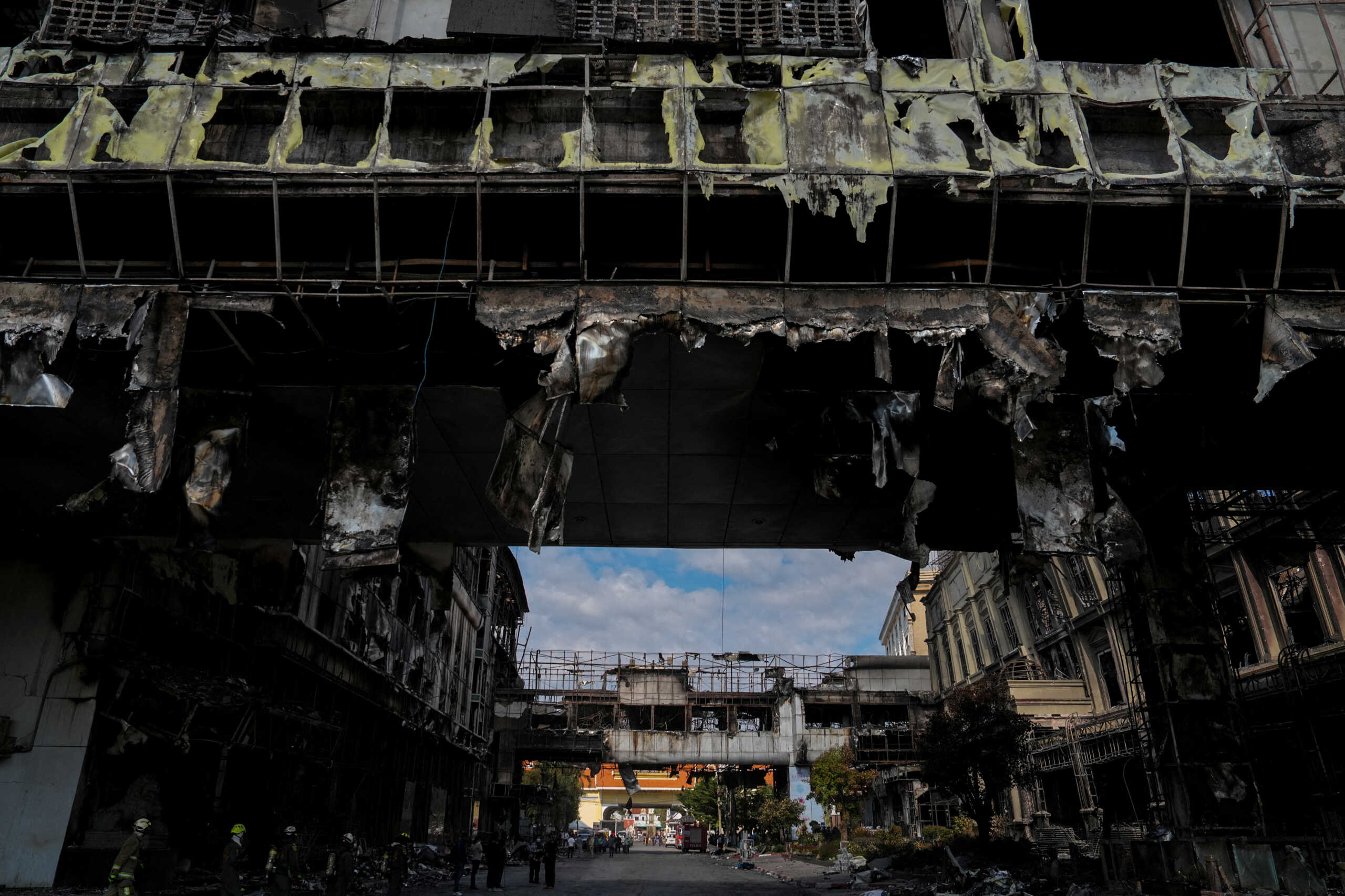 A general view of the Grand Diamond City hotel-casino where a fire broke out, in Poipet near Thailand border, Cambodia, December 30, 2022. REUTERS