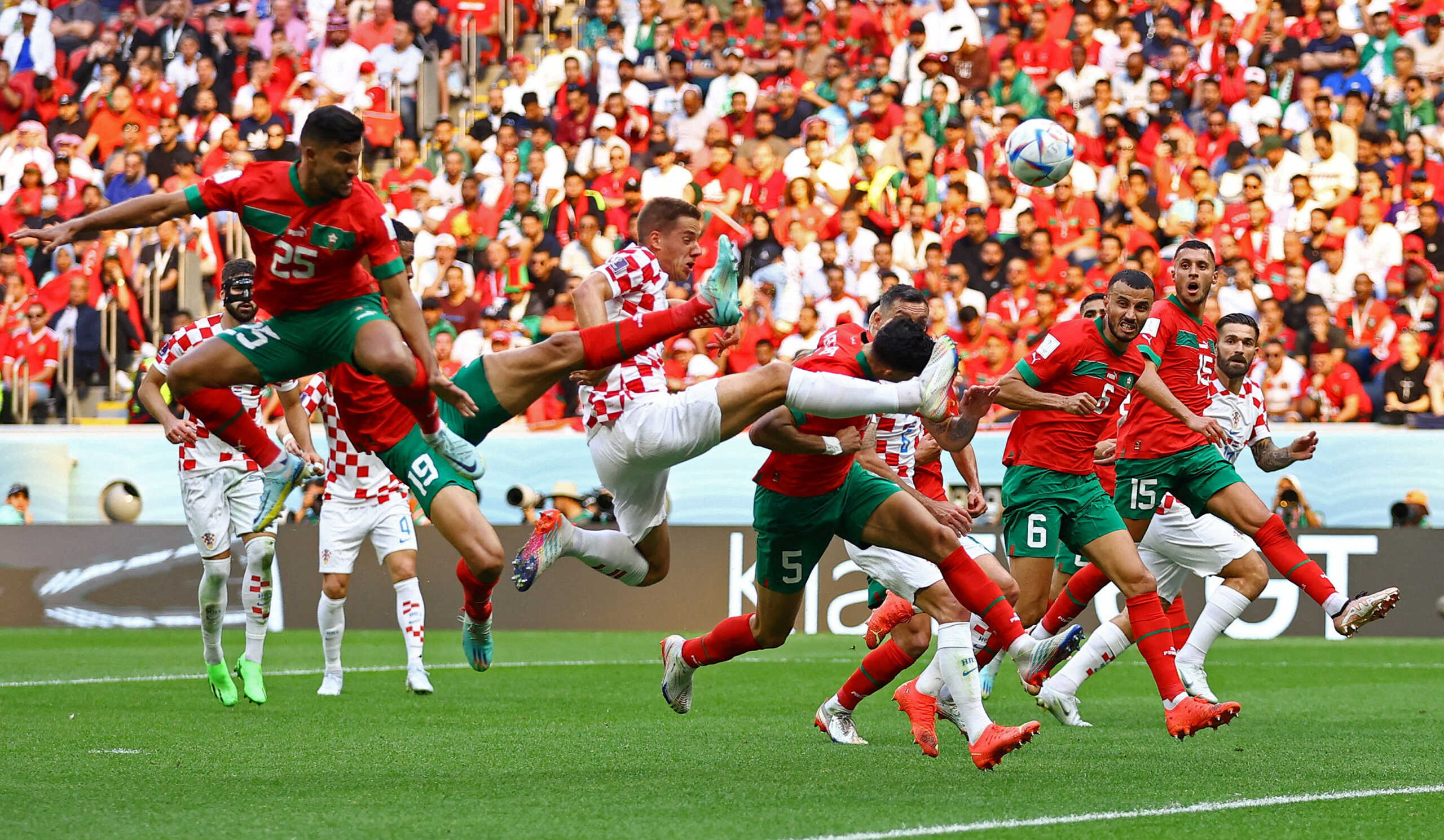 Soccer Football - FIFA World Cup Qatar 2022 - Group F - Morocco v Croatia - Al Bayt Stadium, Al Khor, Qatar - November 23, 2022 Croatia's Mario Pasalic in action REUTERS