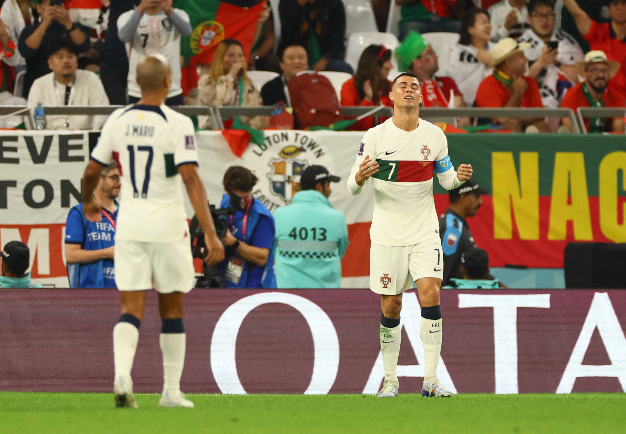 Soccer Football - FIFA World Cup Qatar 2022 - Group H - South Korea v Portugal - Education City Stadium, Al Rayyan, Qatar - December 2, 2022  Portugal's Cristiano Ronaldo reacts after missing a chance to score REUTERS