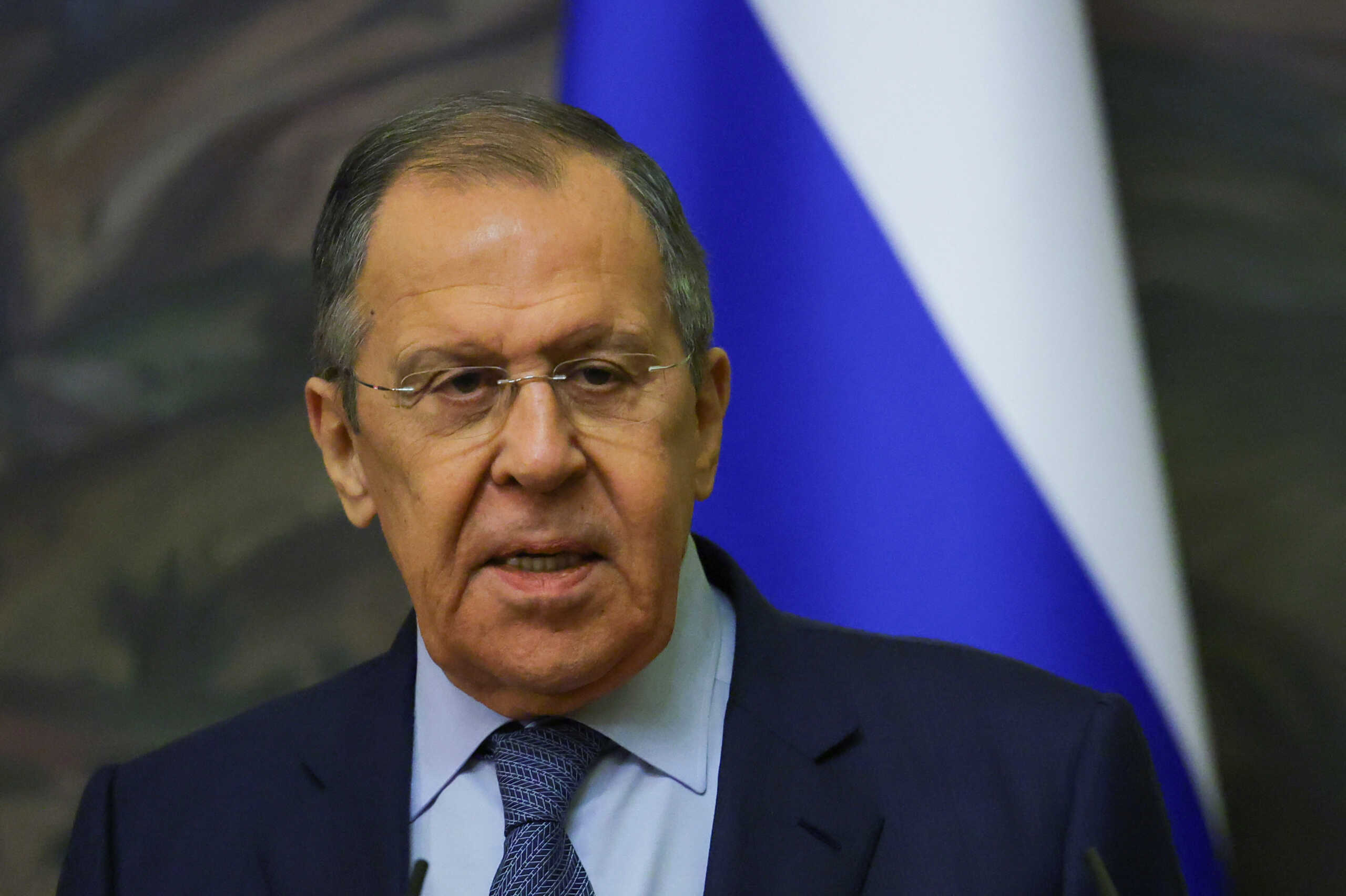 Russia's Foreign Minister Sergei Lavrov and Azerbaijan's Foreign Minister Jeyhun Bayramov (not pictured) hold a news conference, in Moscow, Russia December 23, 2022. REUTERS