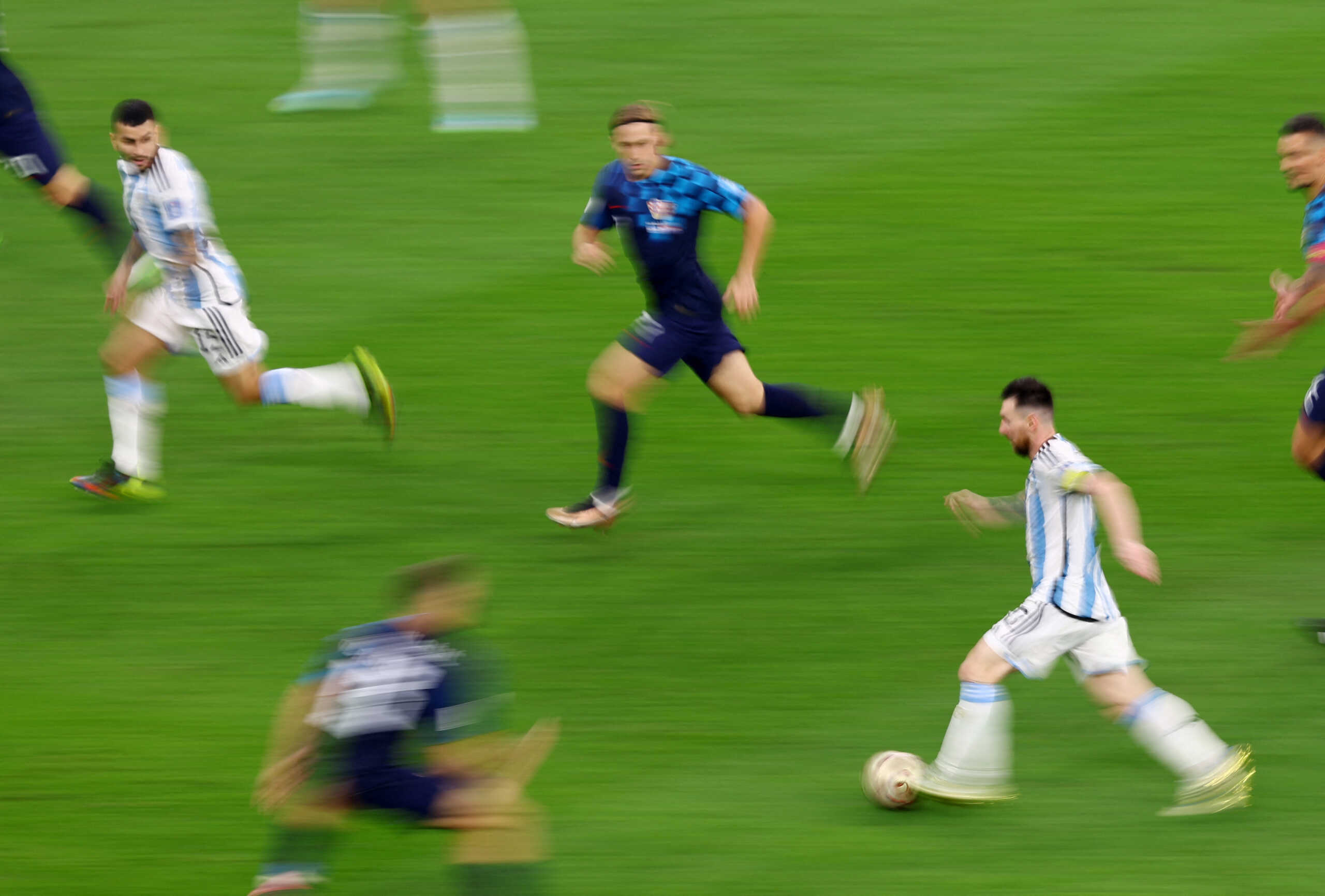 Soccer Football - FIFA World Cup Qatar 2022 - Semi Final - Argentina v Croatia - Lusail Stadium, Lusail, Qatar - December 13, 2022 Argentina's Lionel Messi in action REUTERS