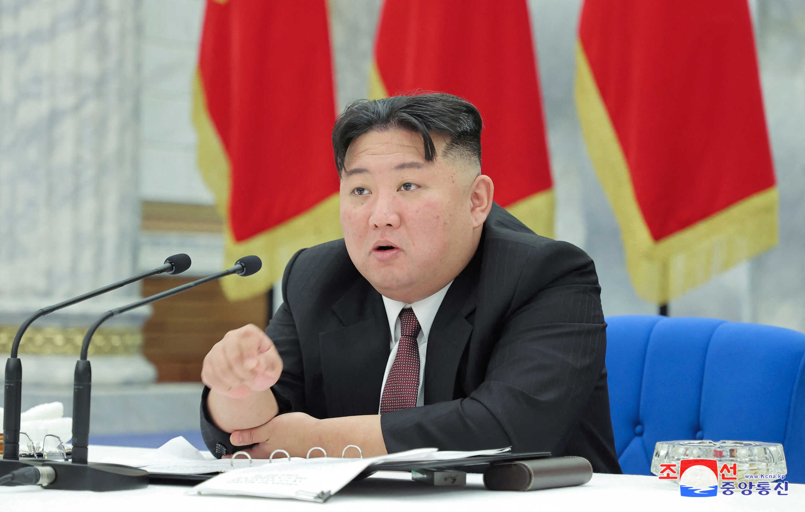 North Korean leader leader Kim Jong Un attends the 12th Meeting of the Political Bureau of the 8th Central Committee of the Workers' Party of Korea (WPK), in Pyongyang, North Korea, in this photo released on December 31, 2022 by North Korea's Korean Central News Agency (KCNA).   KCNA via REUTERS    ATTENTION EDITORS - THIS IMAGE WAS PROVIDED BY A THIRD PARTY. REUTERS IS UNABLE TO INDEPENDENTLY VERIFY THIS IMAGE. NO THIRD PARTY SALES. SOUTH KOREA OUT. NO COMMERCIAL OR EDITORIAL SALES IN SOUTH KOREA.