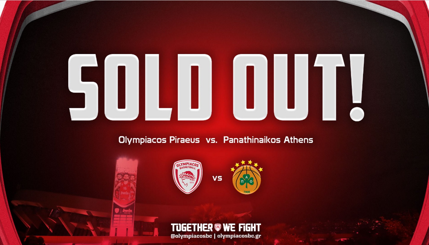 Ολυμπιακός – Παναθηναϊκός: Sold out το ντέρμπι της Basket League