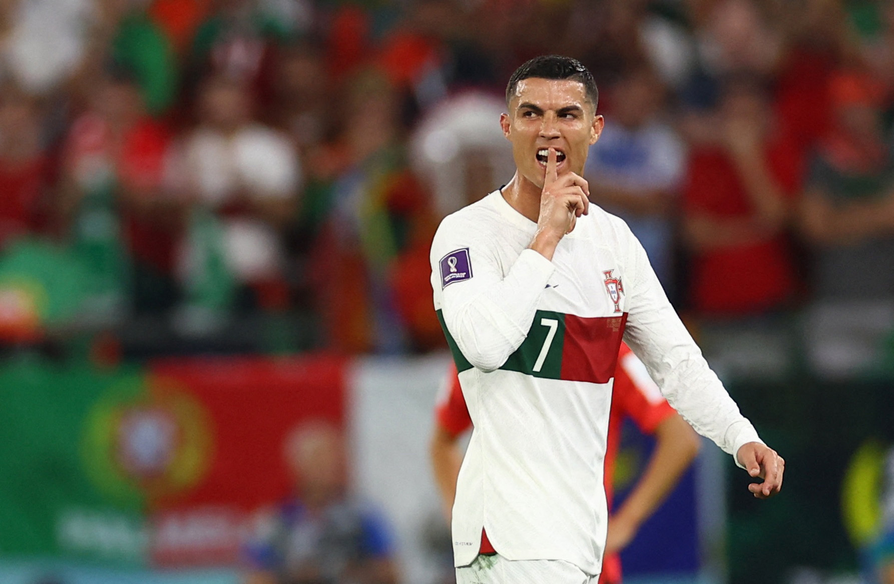 Soccer Football - FIFA World Cup Qatar 2022 - Group H - South Korea v Portugal - Education City Stadium, Al Rayyan, Qatar - December 2, 2022  Portugal's Cristiano Ronaldo reacts as he walks off the pitch after being substituted REUTERS