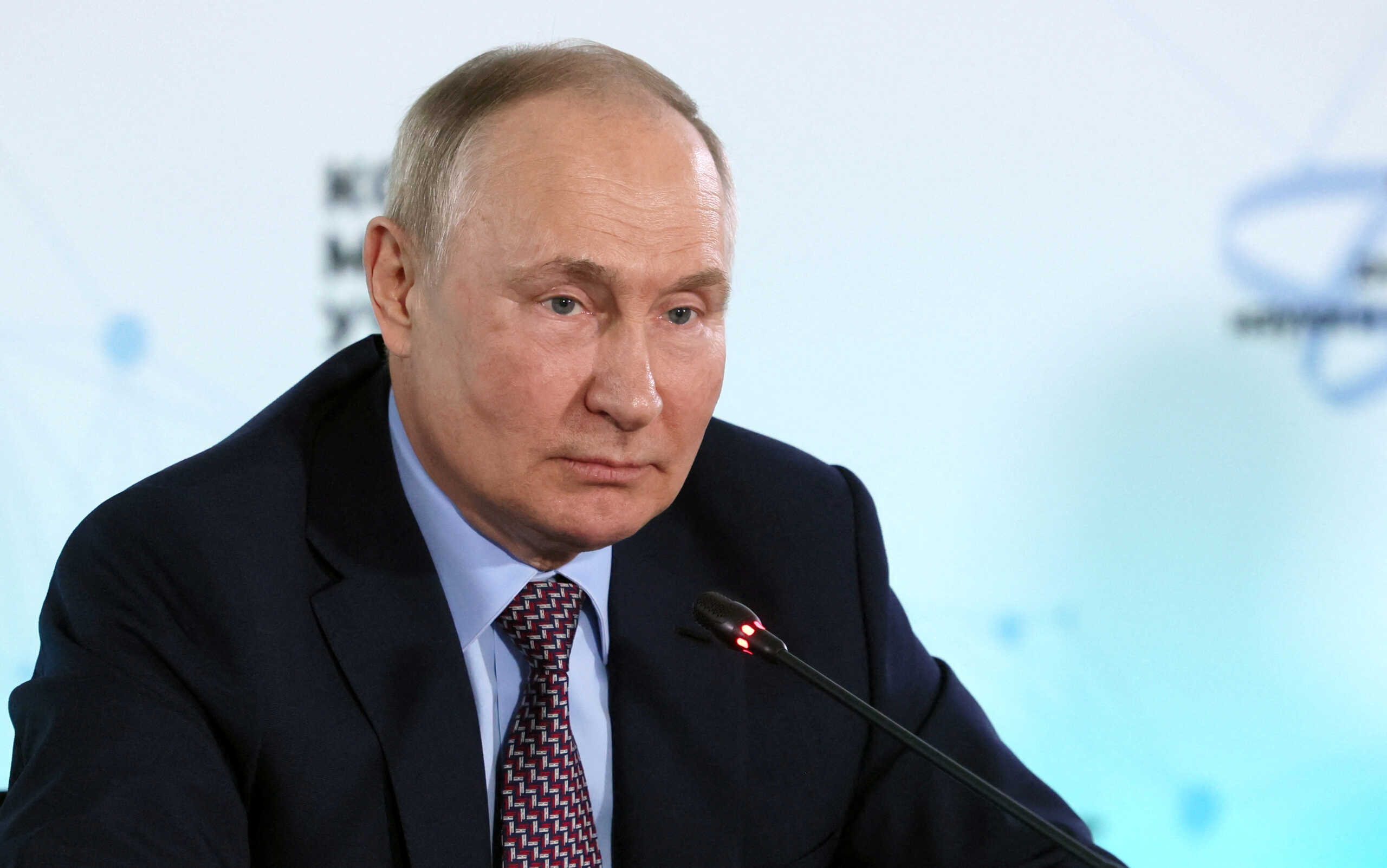 Russian President Vladimir Putin attends the Young Scientists Congress in Sochi, Russia December 1, 2022. Sputnik