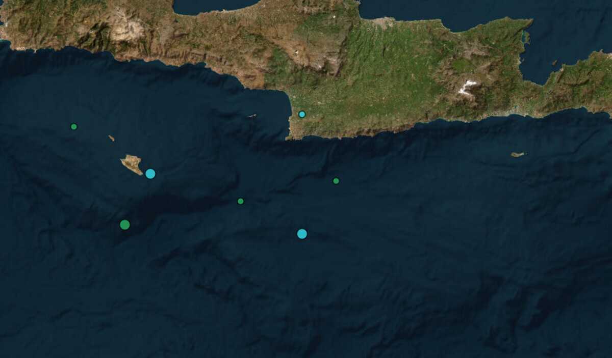 Σεισμός στη νότια Κρήτη – Επίκεντρο οι Καλοί Λιμένες Ηρακλείου