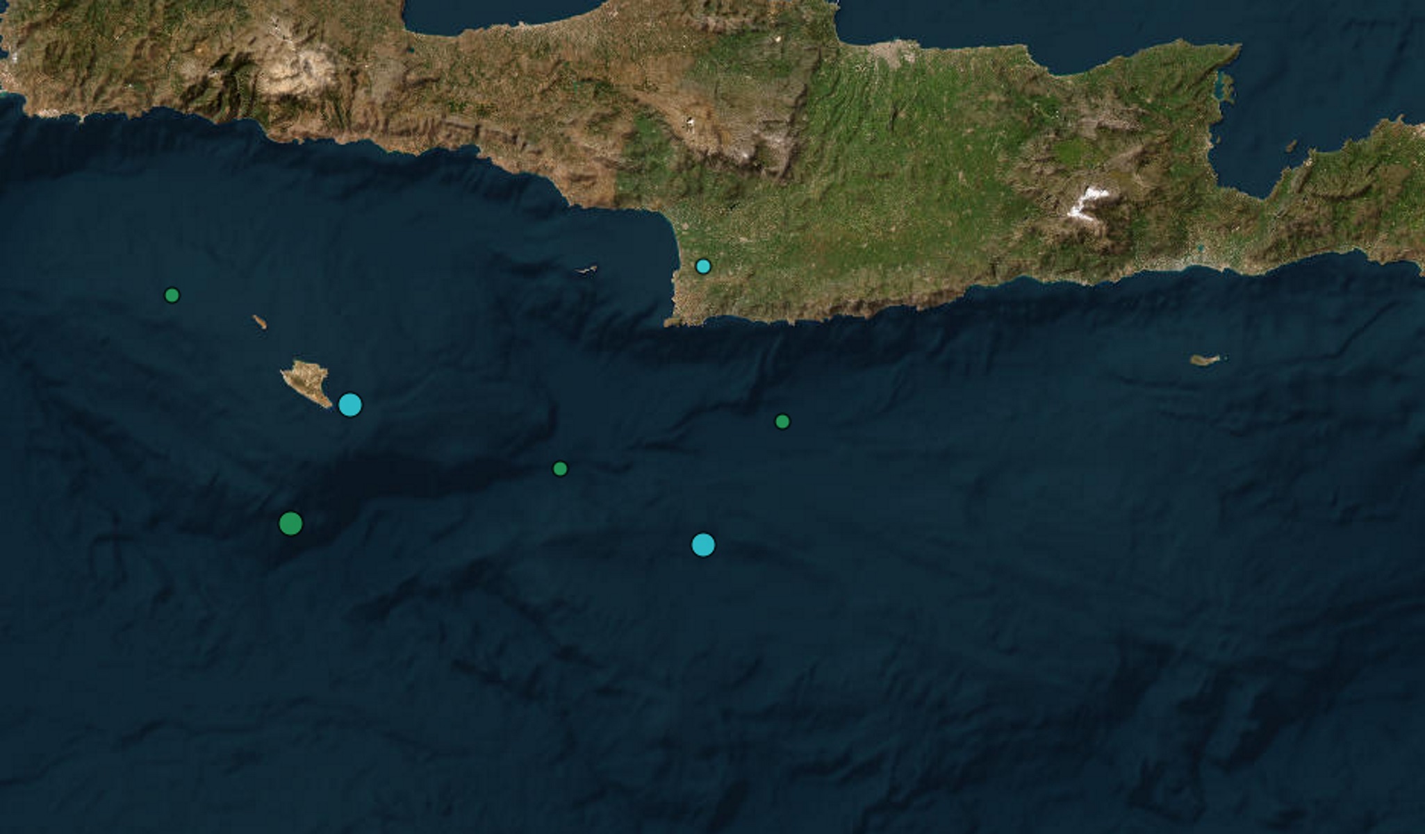 Σεισμός στη νότια Κρήτη – Επίκεντρο οι Καλοί Λιμένες Ηρακλείου