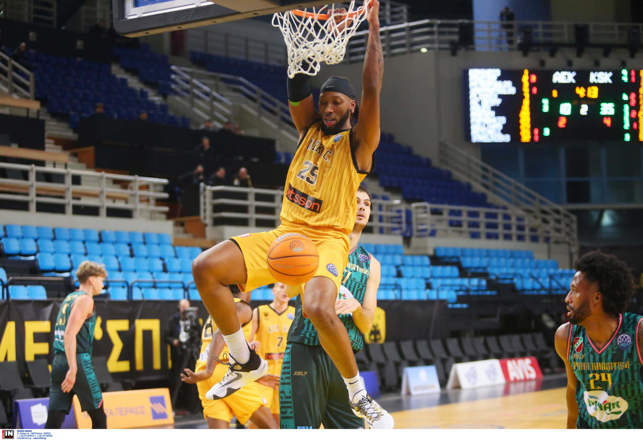 ΑΕΚ – Καρσίγιακα 80-72: Πρόκριση στο Play-In του Basketball Champions League και πλεονέκτημα έδρας με τη Τόφας