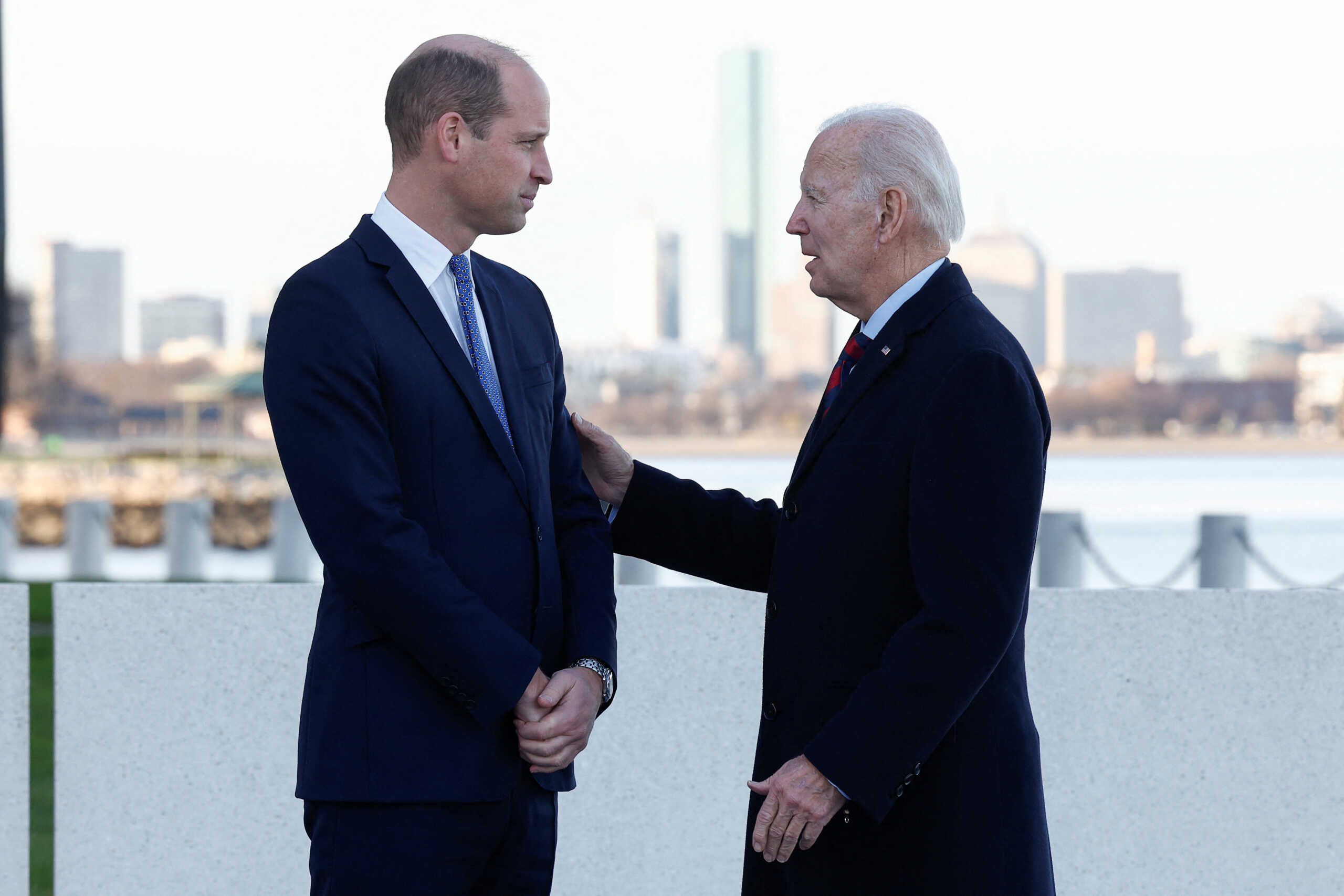 U.S. President Joe Biden meets Britain's Prince William, Prince of Wales at the John F. Kennedy Library and Museum in Boston, Massachusetts, U.S. December 2, 2022. REUTERS