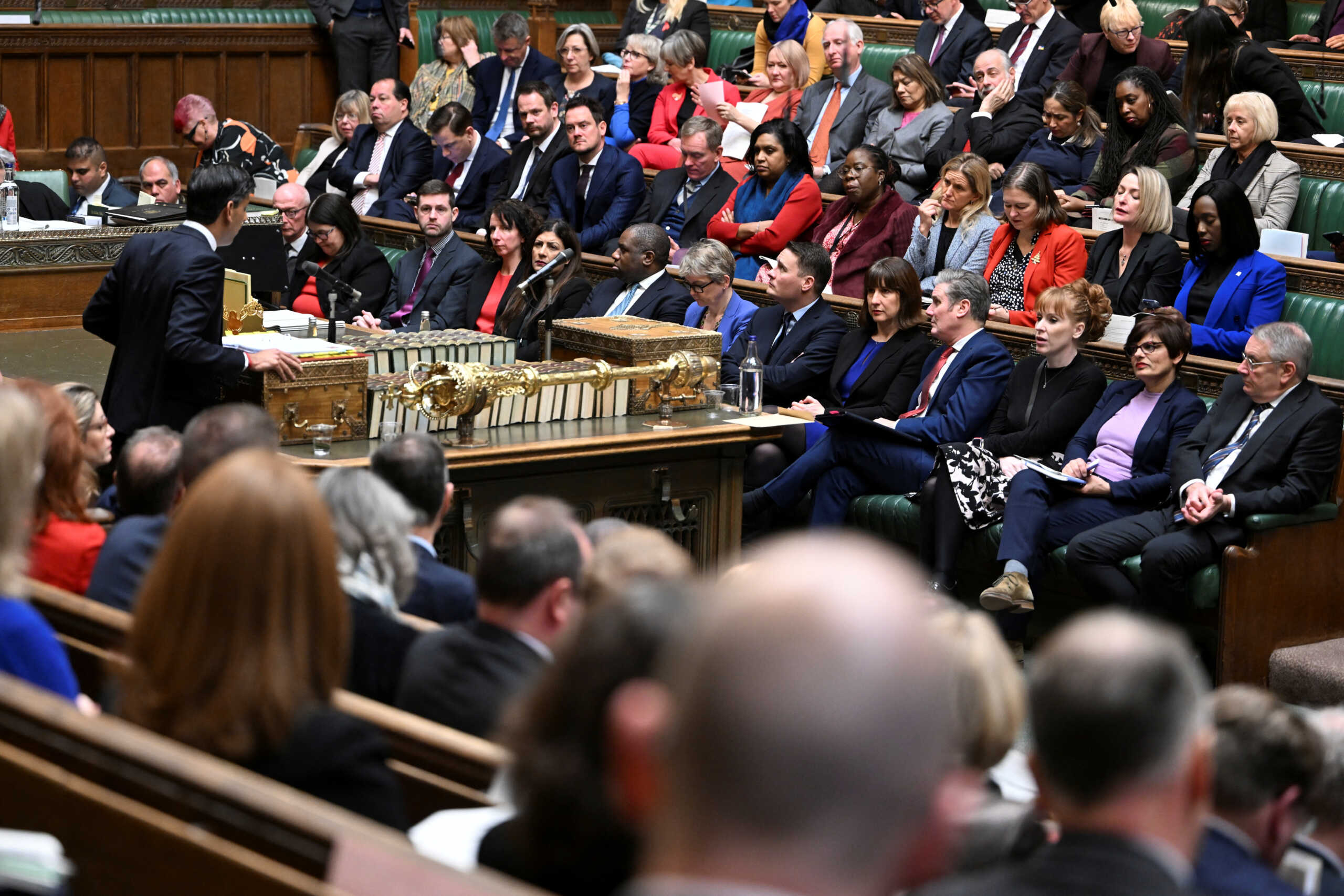 British Prime Minister Rishi Sunak speaks during the Prime Minister's Questions at the House of Commons in London, Britain, December 14, 2022. UK Parliament