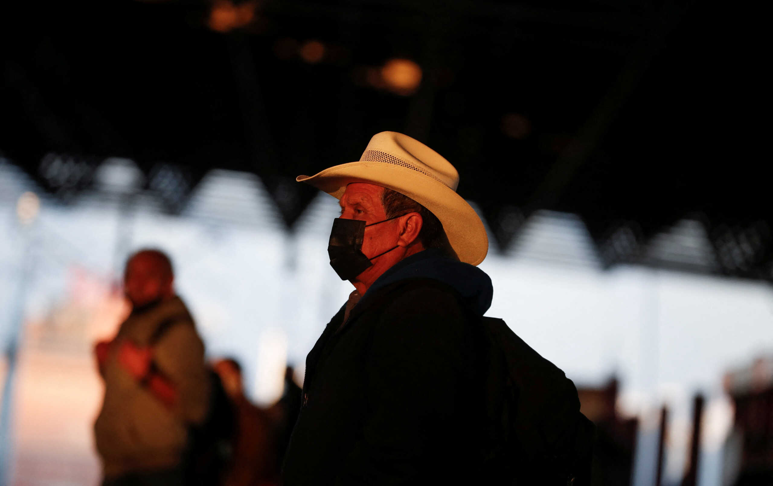 A man wearing a face mask stands at a metro station as the state government maintains the mandatory use of masks in enclosed public spaces due to an increase in coronavirus (COVID-19) infections, in Monterrey, Mexico December 16, 2022. REUTERS