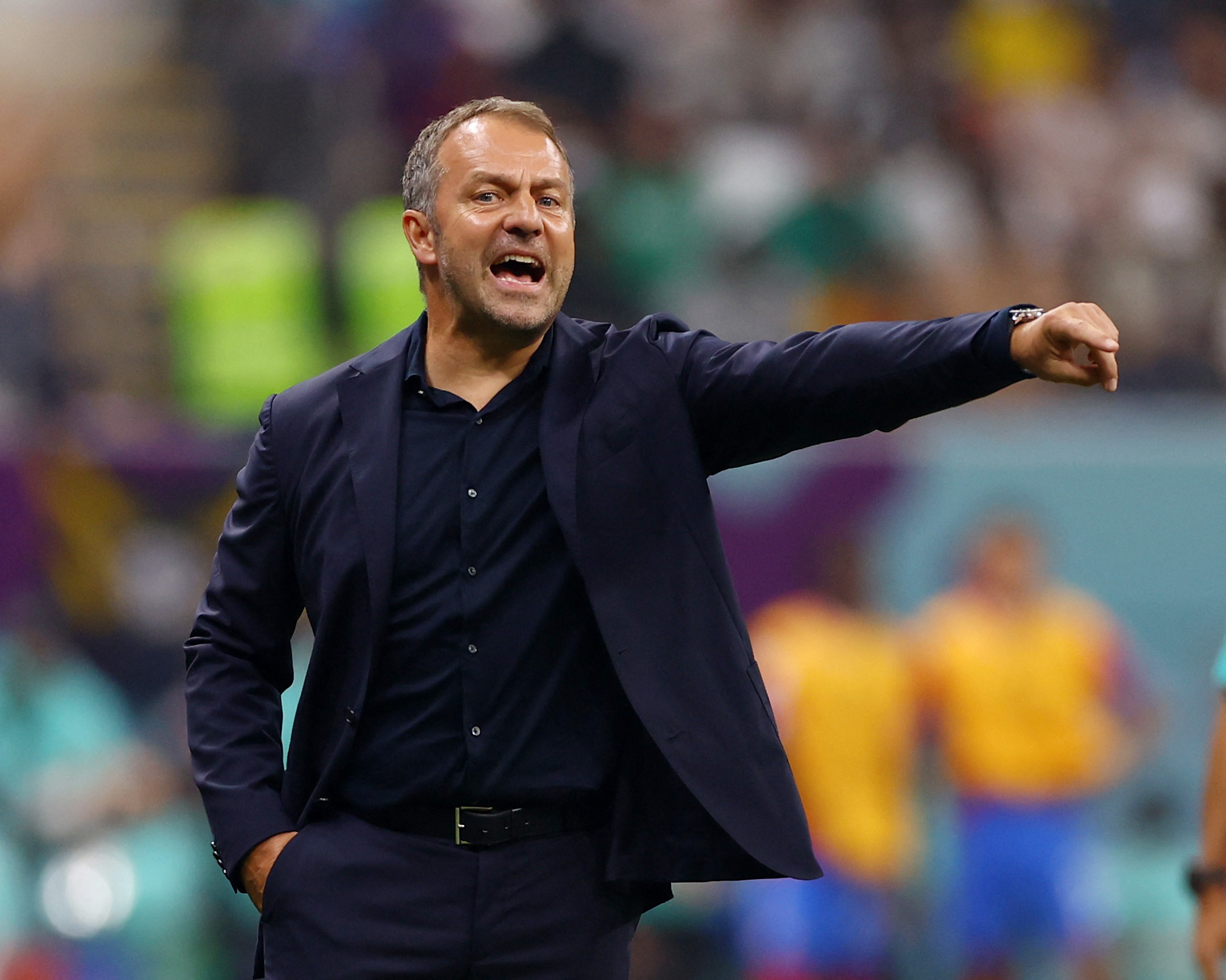 Soccer Football - FIFA World Cup Qatar 2022 - Group E - Costa Rica v Germany - Al Bayt Stadium, Al Khor, Qatar - December 1, 2022 Germany coach Hansi Flick REUTERS