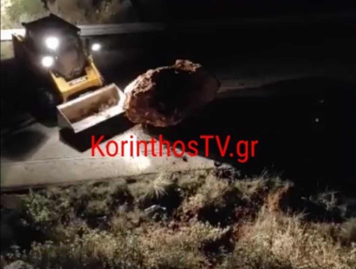 Καιρός: Πτώση βράχων στην Αθηνών – Κορίνθου, στην Κακιά Σκάλα – Κλειστό το ρεύμα προς Αθήνα
