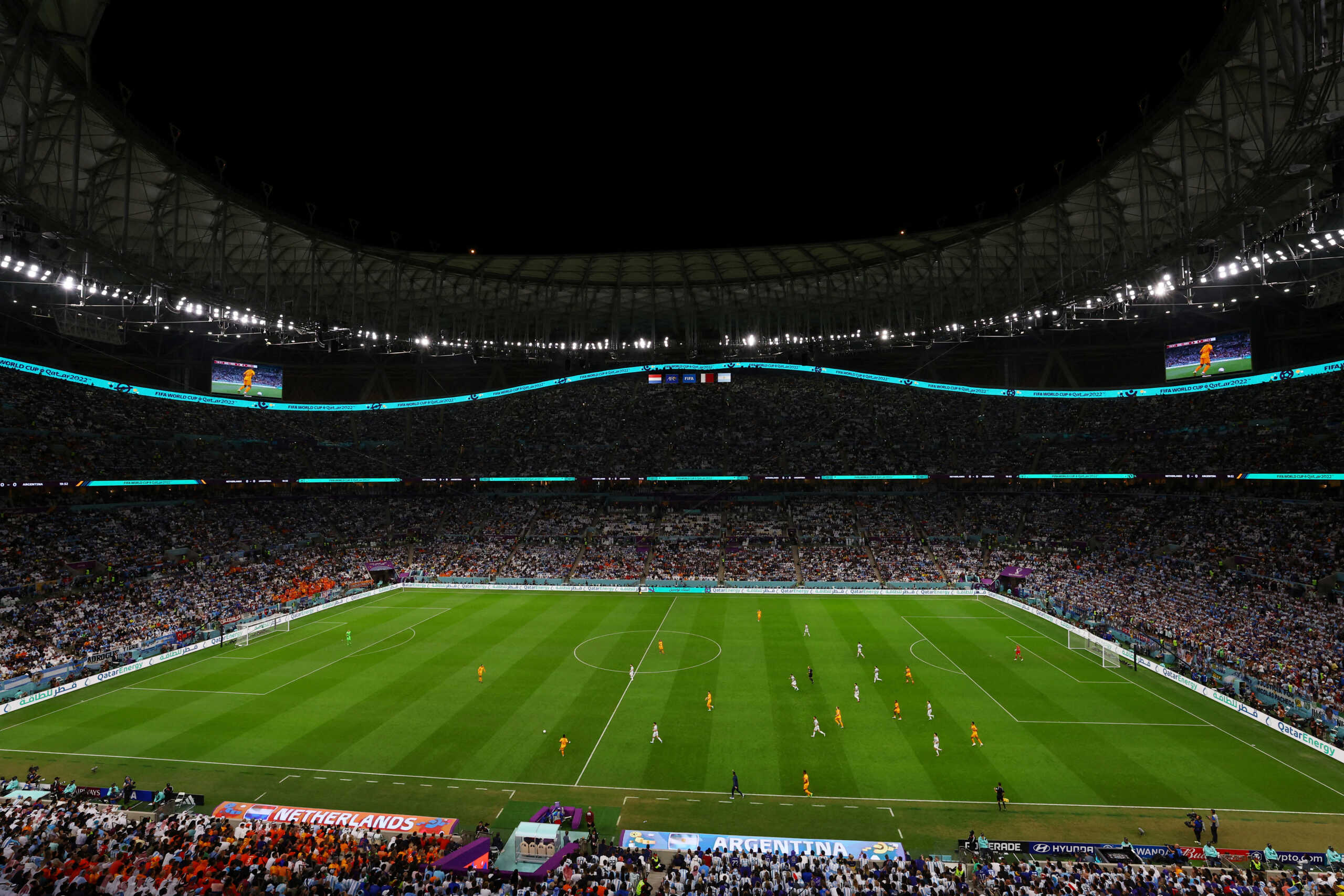 FILE PHOTO: Soccer Football - FIFA World Cup Qatar 2022 - Quarter Final - Netherlands v Argentina - Lusail Stadium, Lusail, Qatar - December 9, 2022  General view during the match REUTERS