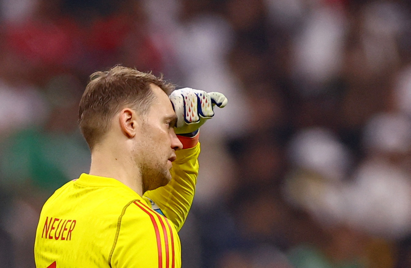 Soccer Football - FIFA World Cup Qatar 2022 - Group E - Costa Rica v Germany - Al Bayt Stadium, Al Khor, Qatar - December 1, 2022 Germany's Manuel Neuer reacts REUTERS
