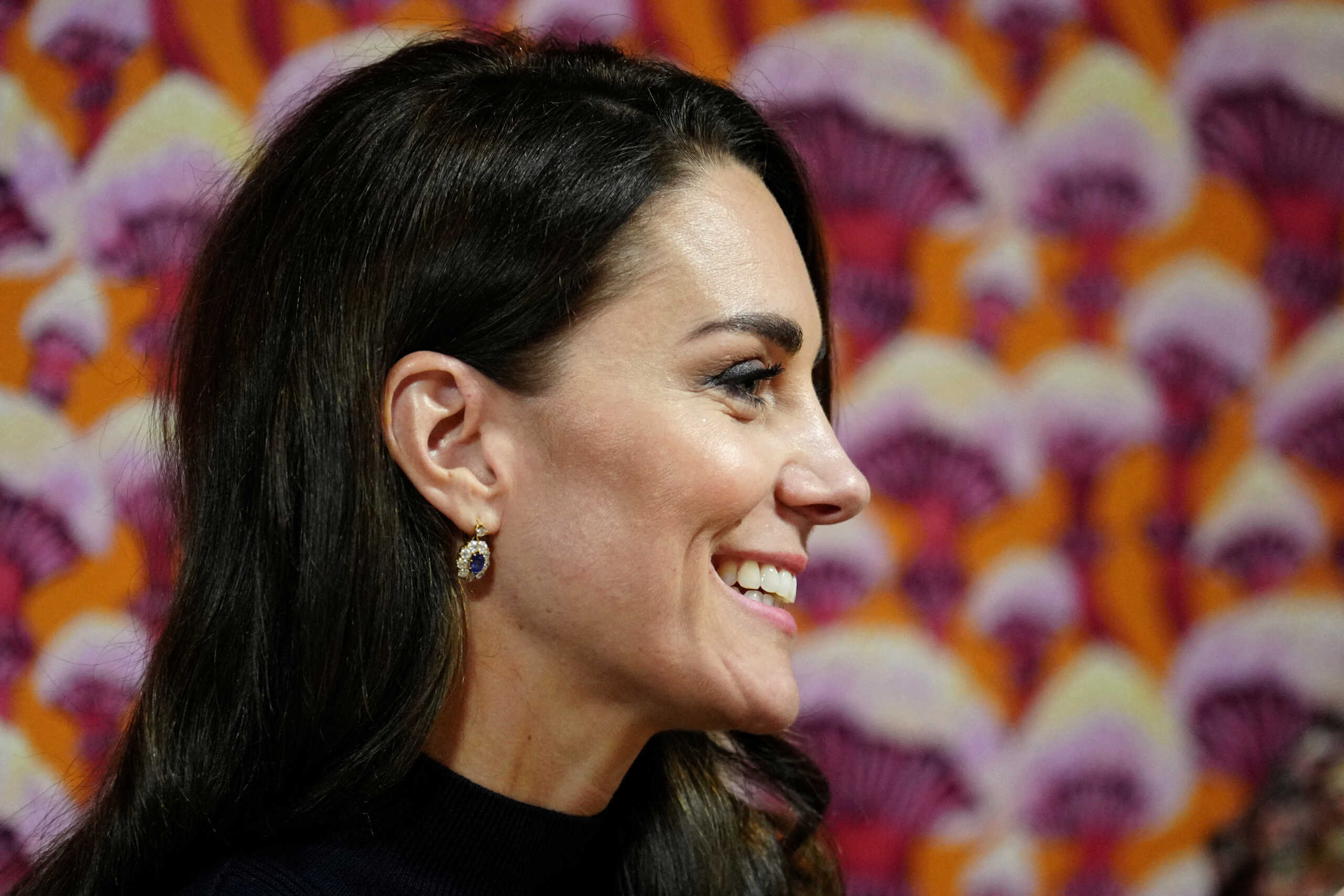 Britain's Kate, Princess of Wales, smiles, during a visit to the Open Door Charity, a charity focused on supporting young adults across Merseyside with their mental health, using culture and creativity as the catalyst for change, in Birkenhead, Britain January 12, 2023. Jon Super