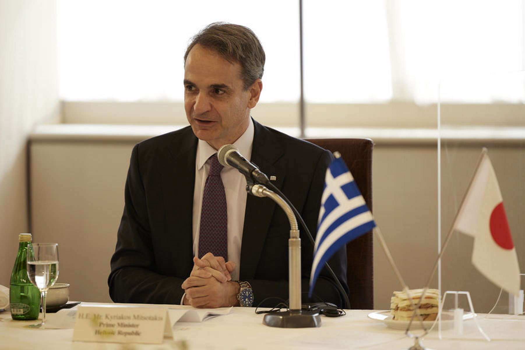 (Ξένη Δημοσίευση) O πρωθυπουργός Κυριάκος Μητσοτάκης μιλά κατά τη διάρκεια συνάντησης με στελέχη της ιαπωνικής επενδυτικής τράπεζας Nomura, στοΤόκυο, Τρίτη 31 Ιανουαρίου 2023. Ο πρωθυπουργός Κυριάκος Μητσοτάκης πραγματοποιεί επίσημη επίσκεψη στην Ιαπωνία. ΑΠΕ-ΜΠΕ