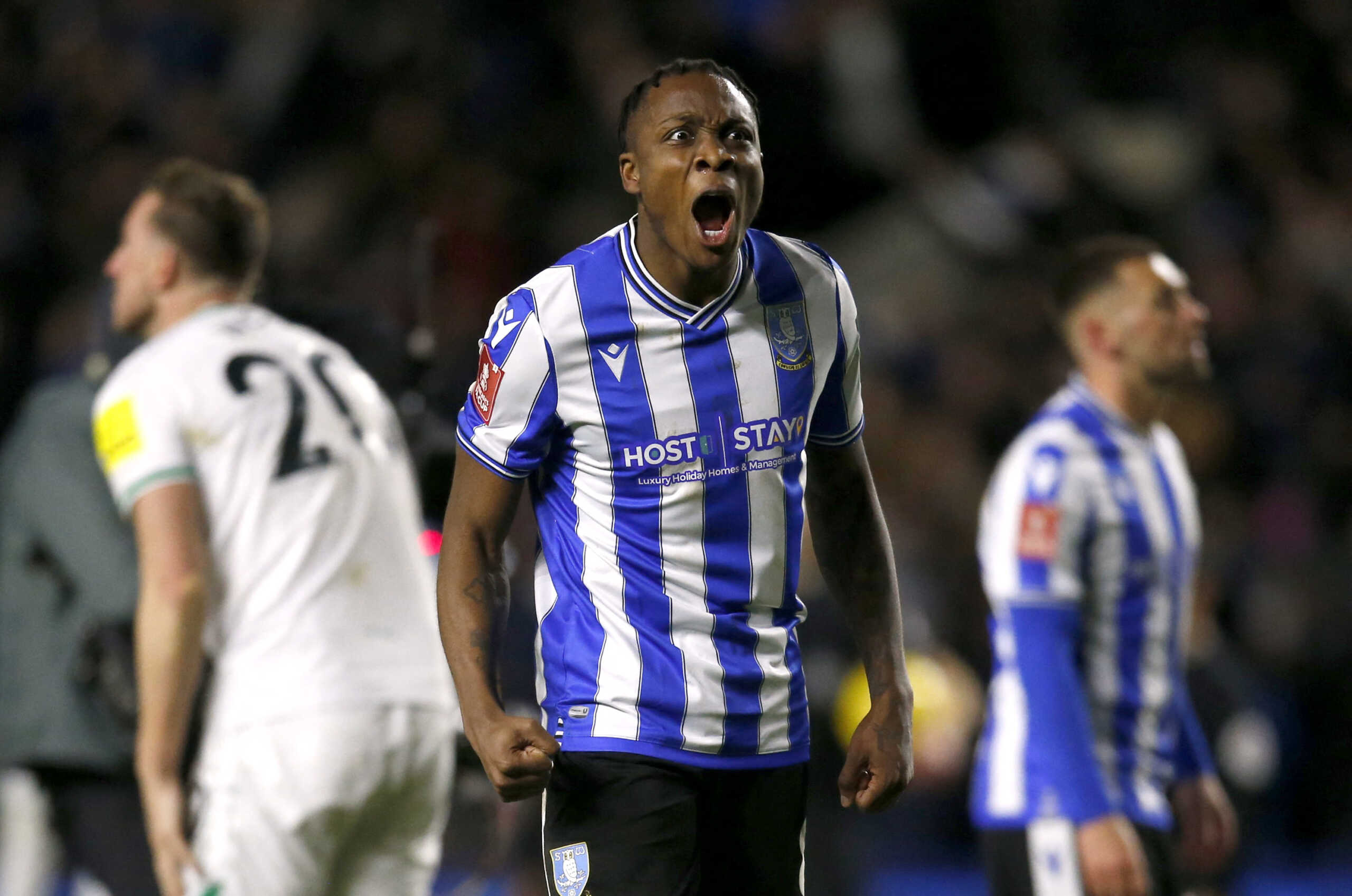 Soccer Football - FA Cup Third Round - Sheffield Wednesday v Newcastle United - Hillsborough Stadium, Sheffield, Britain - January 7, 2023 Sheffield Wednesday's Dennis Adeniran celebrates after the match Action Images via Reuters