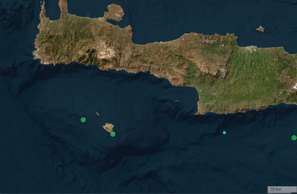 Σεισμός 3,4 Ρίχτερ στην Κρήτη – Στη Γαύδο το επίκεντρο