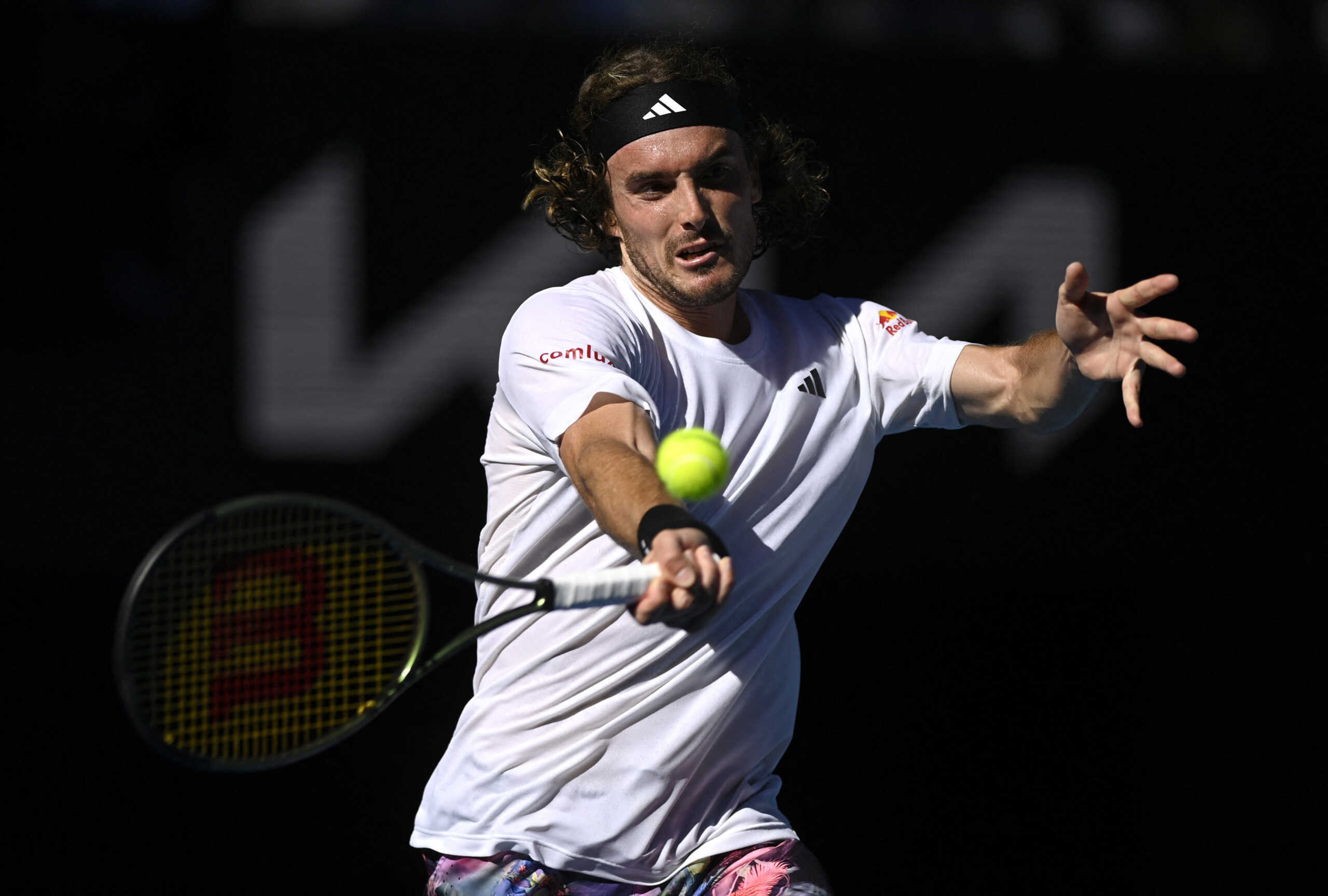 Tennis - Australian Open - Melbourne Park, Melbourne, Australia - January 27, 2023 Greece’s Stefanos Tsitsipas in action during his semi final match against Russia's Karen Khachanov REUTERS