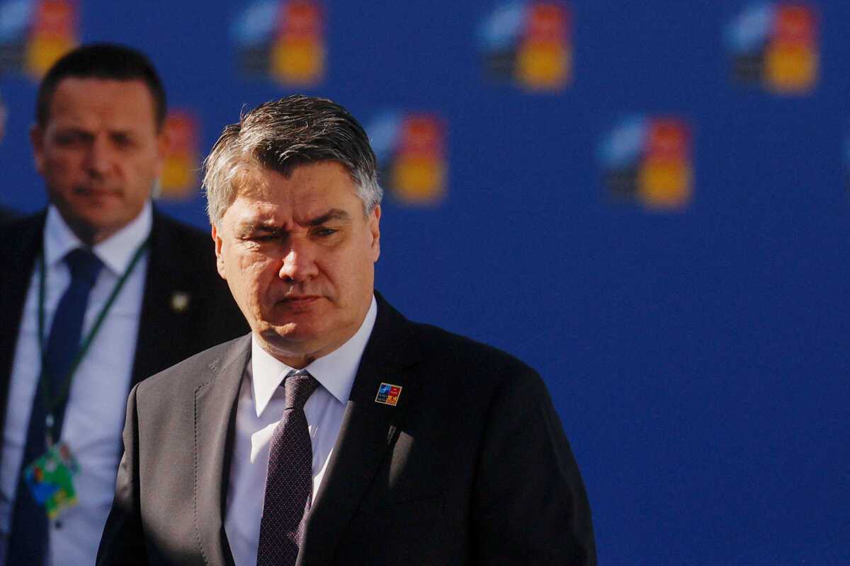 FILE PHOTO: Croatia's President Zoran Milanovic attends a NATO summit in Madrid, Spain June 30, 2022. REUTERS