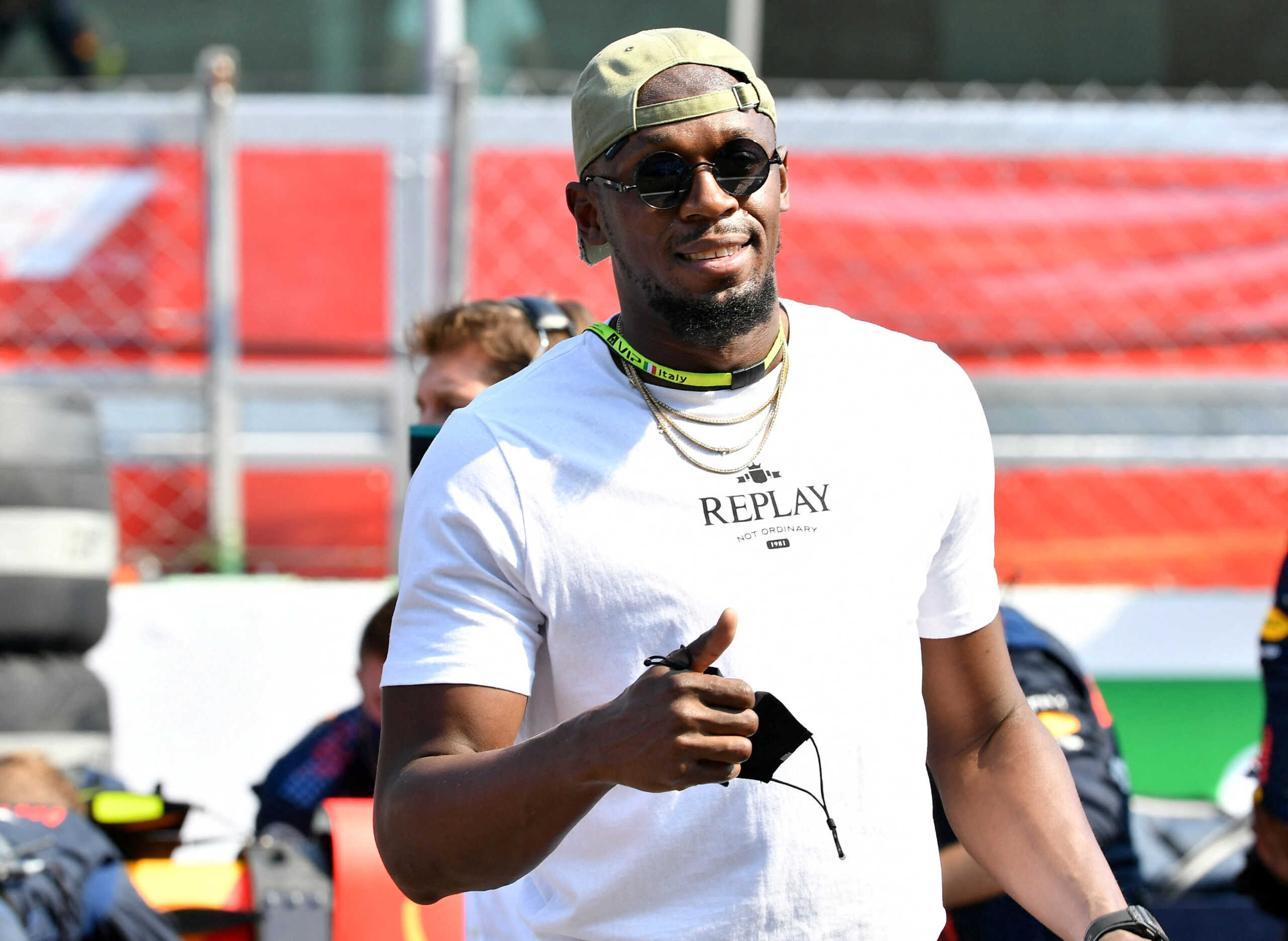 FILE PHOTO: Formula One F1 - Italian Grand Prix - Autodromo Nazionale Monza, Monza, Italy - September 12, 2021 Usain Bolt is seen on the grid before the race REUTERS