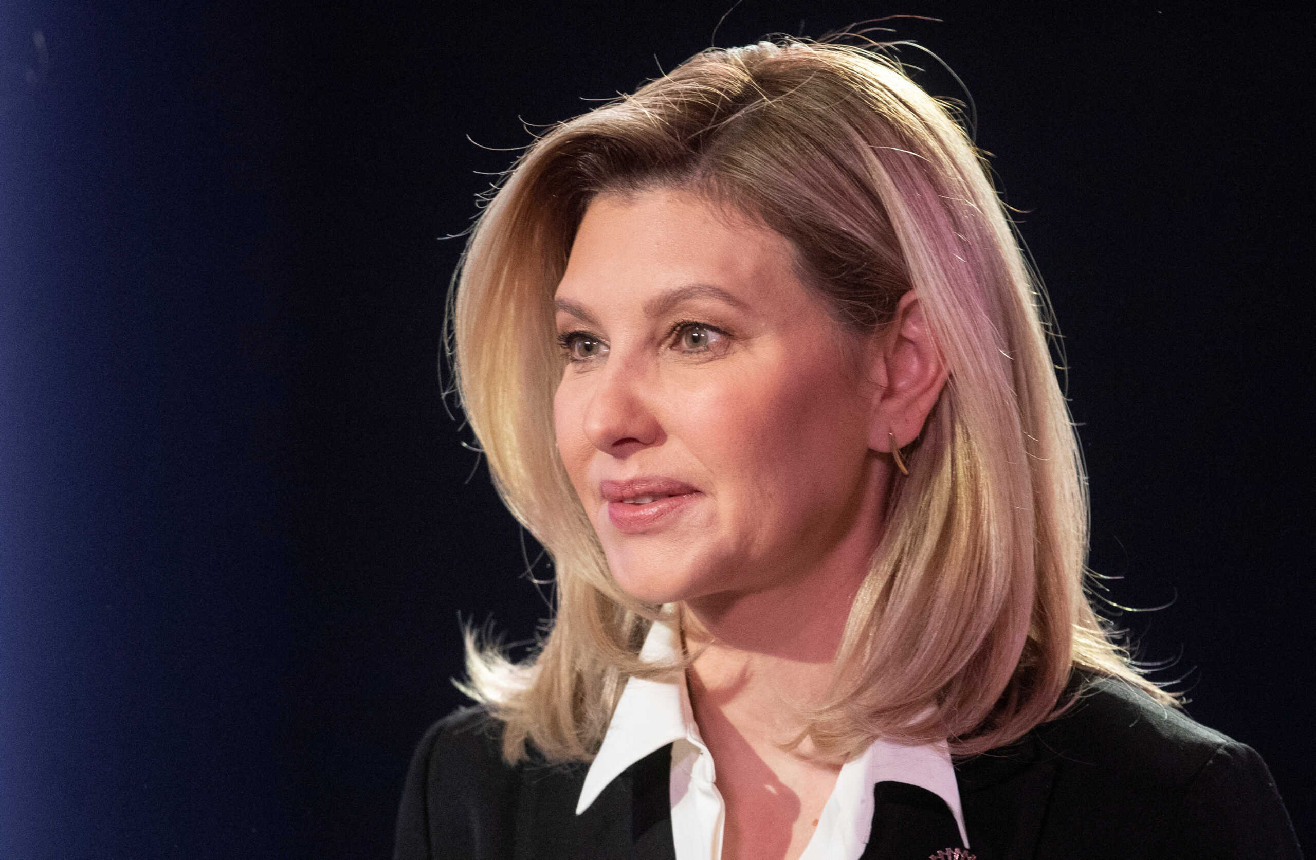 Ukraine's first lady Olena Zelenska attends a "Special Dialogue with CEO's" meeting during the World Economic Forum (WEF) in Davos, Switzerland, January 18, 2023. REUTERS