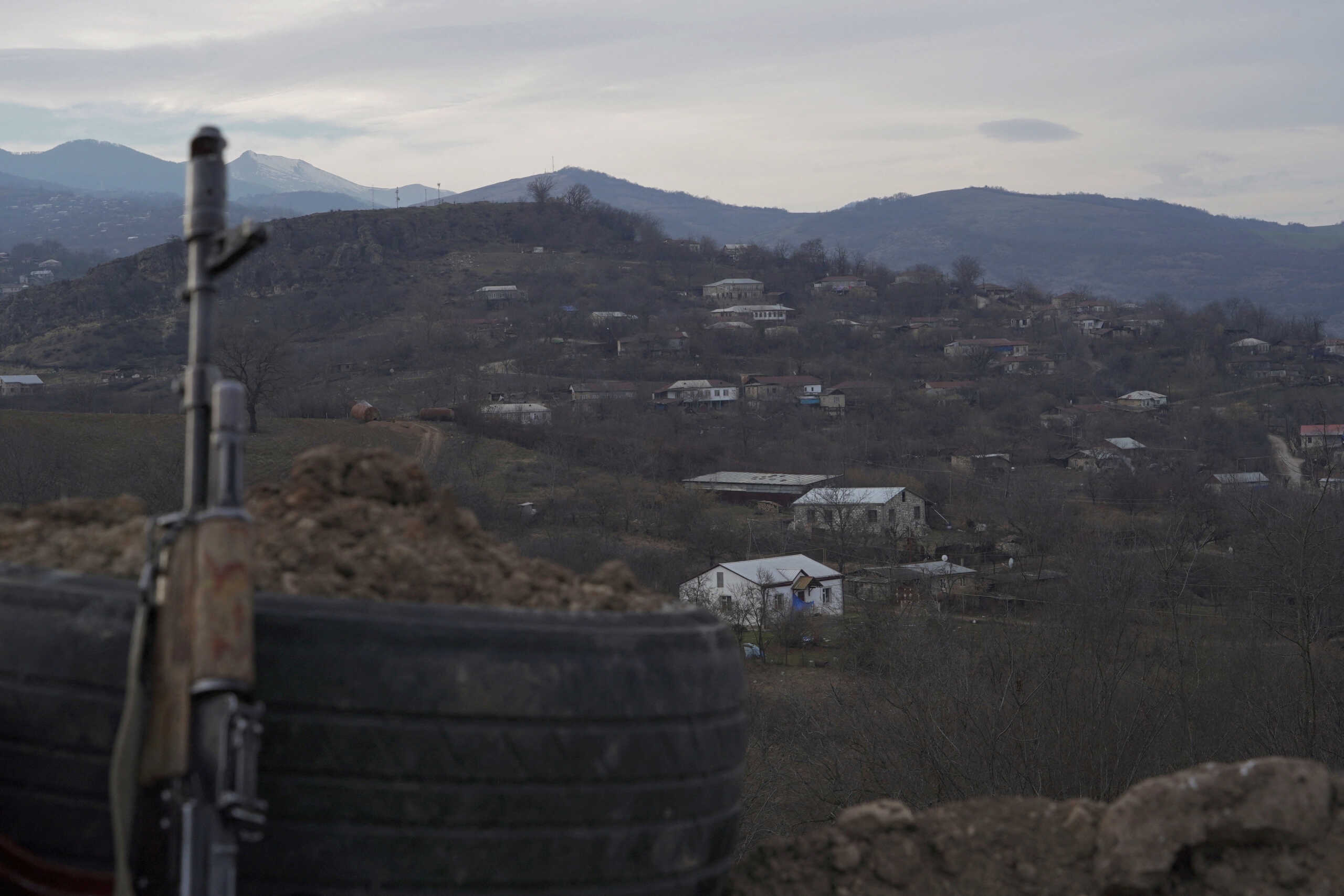 FILE PHOTO: A view shows the village of Taghavard in the region of Nagorno-Karabakh, January 16, 2021. Following the military conflict over Nagorno-Karabakh and a further signing of a ceasefire deal, the village was divided between the two sides. Picture taken January 16, 2021. REUTERS