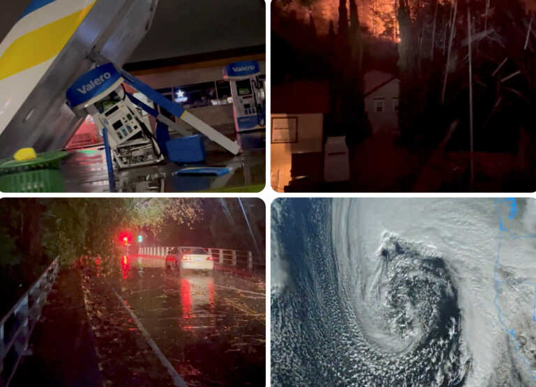 Κυκλωνική «βόμβα» με κατακλυσμιαίες πλημμύρες παραλύει την Καλιφόρνια - Άνεμοι 110 χιλιομέτρων την ώρα ξεριζώνουν ό,τι βρουν