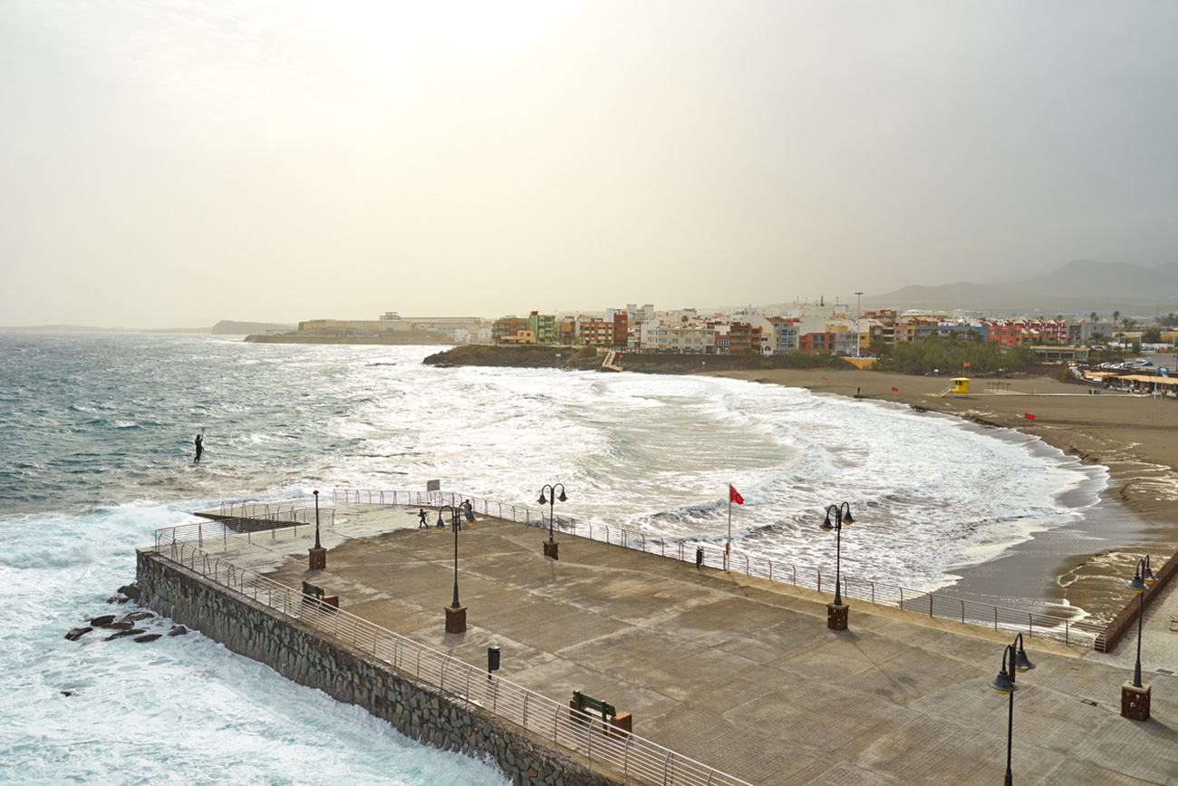 at Melenara Beach on Gran Canaria Island