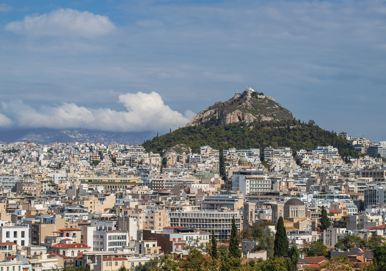 view of the old city in athens greece