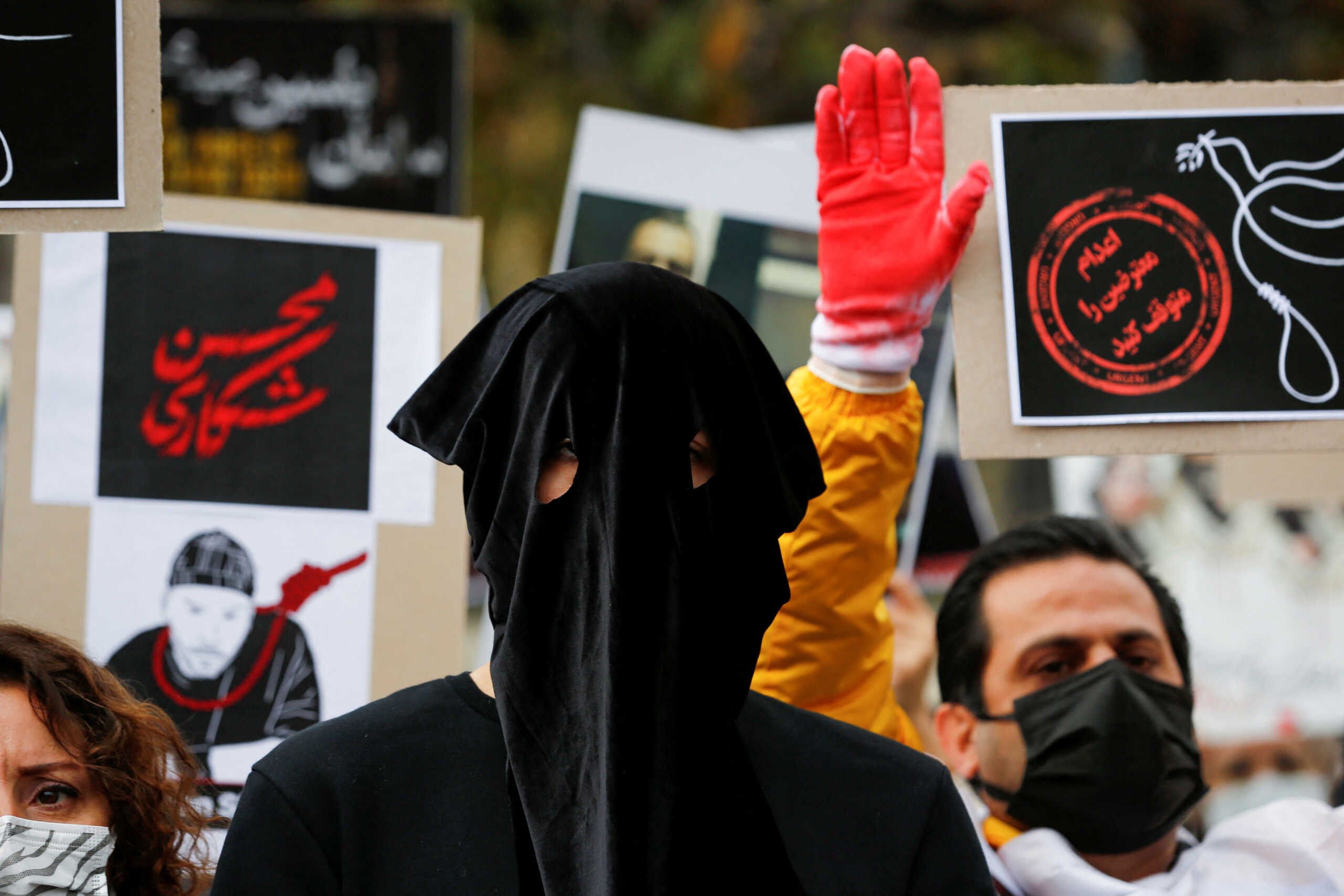 People take part in a protest against the Islamic regime of Iran following the death of Mahsa Amini, in Istanbul, Turkey December 10, 2022. REUTERS