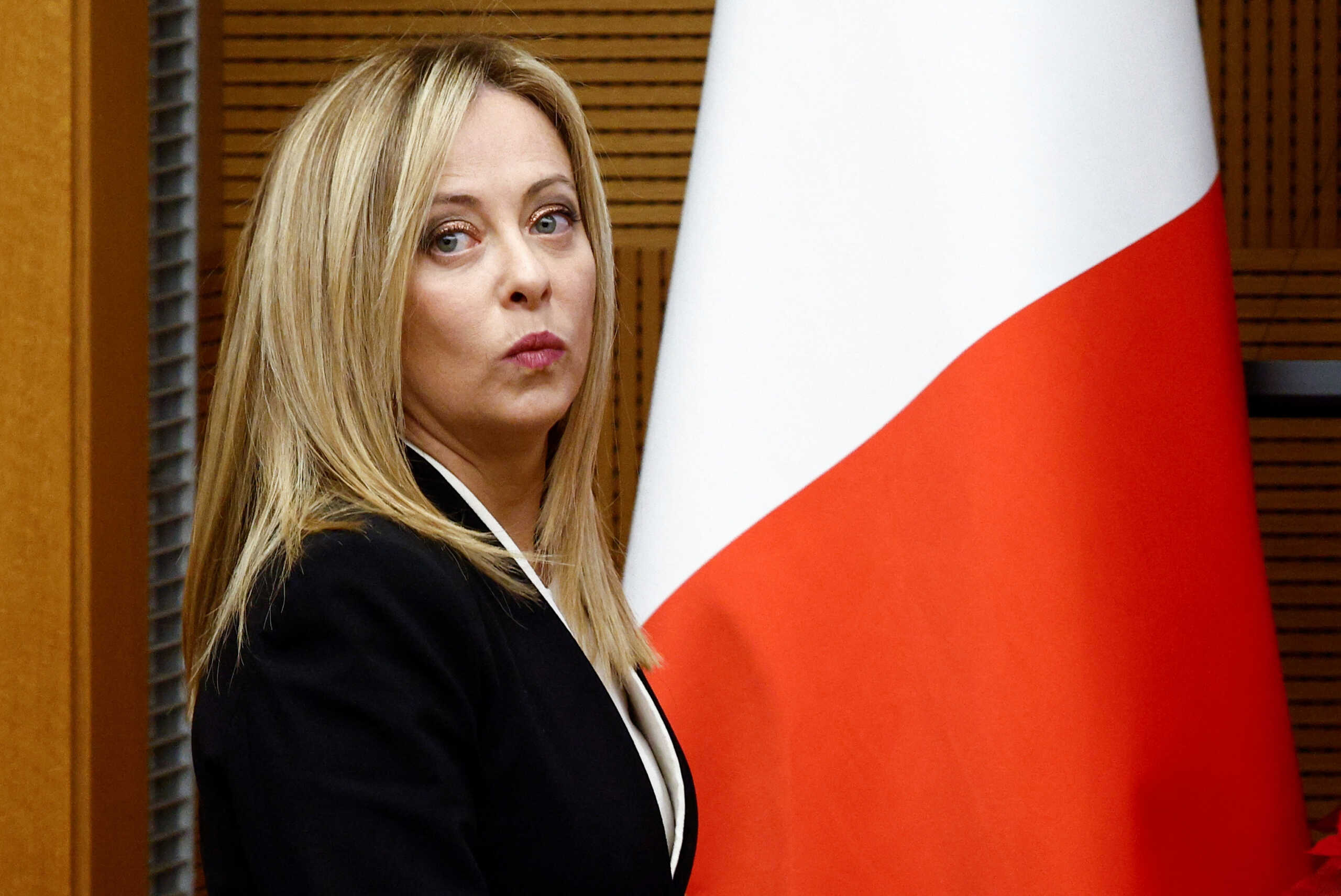 Italy's Prime Minister Giorgia Meloni arrives for her end-of-year news conference in Rome, Italy, December 29, 2022. REUTERS
