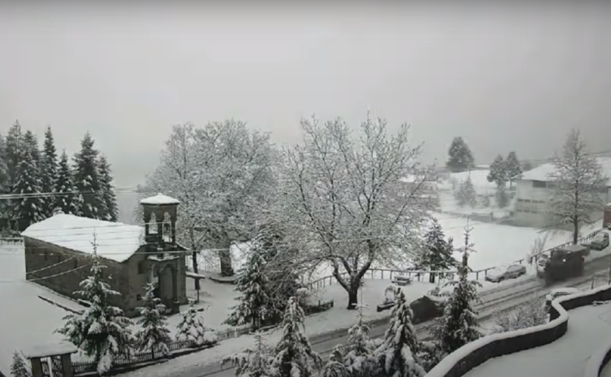 Καιρός: Χιόνια στο Μέτσοβο, εντυπωσιακό βίντεο από το meteo