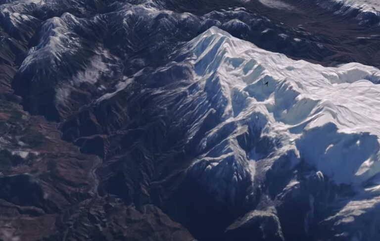 Πτήση πάνω από τη χιονισμένη Κεντρική Πίνδο - Δορυφορικές εικόνες που εντυπωσιάζουν