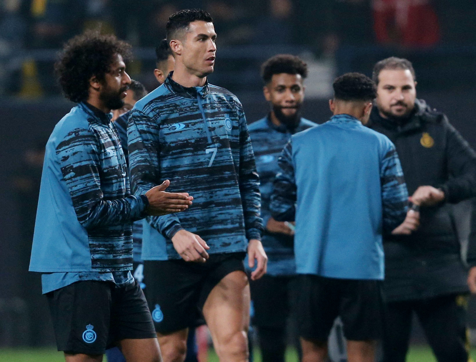 Soccer Football - Al Nassr unveil new signing Cristiano Ronaldo - Mrsool Park, Riyadh, Saudi Arabia - January 3, 2023  New Al Nassr signing Cristiano Ronaldo during training with teammates REUTERS