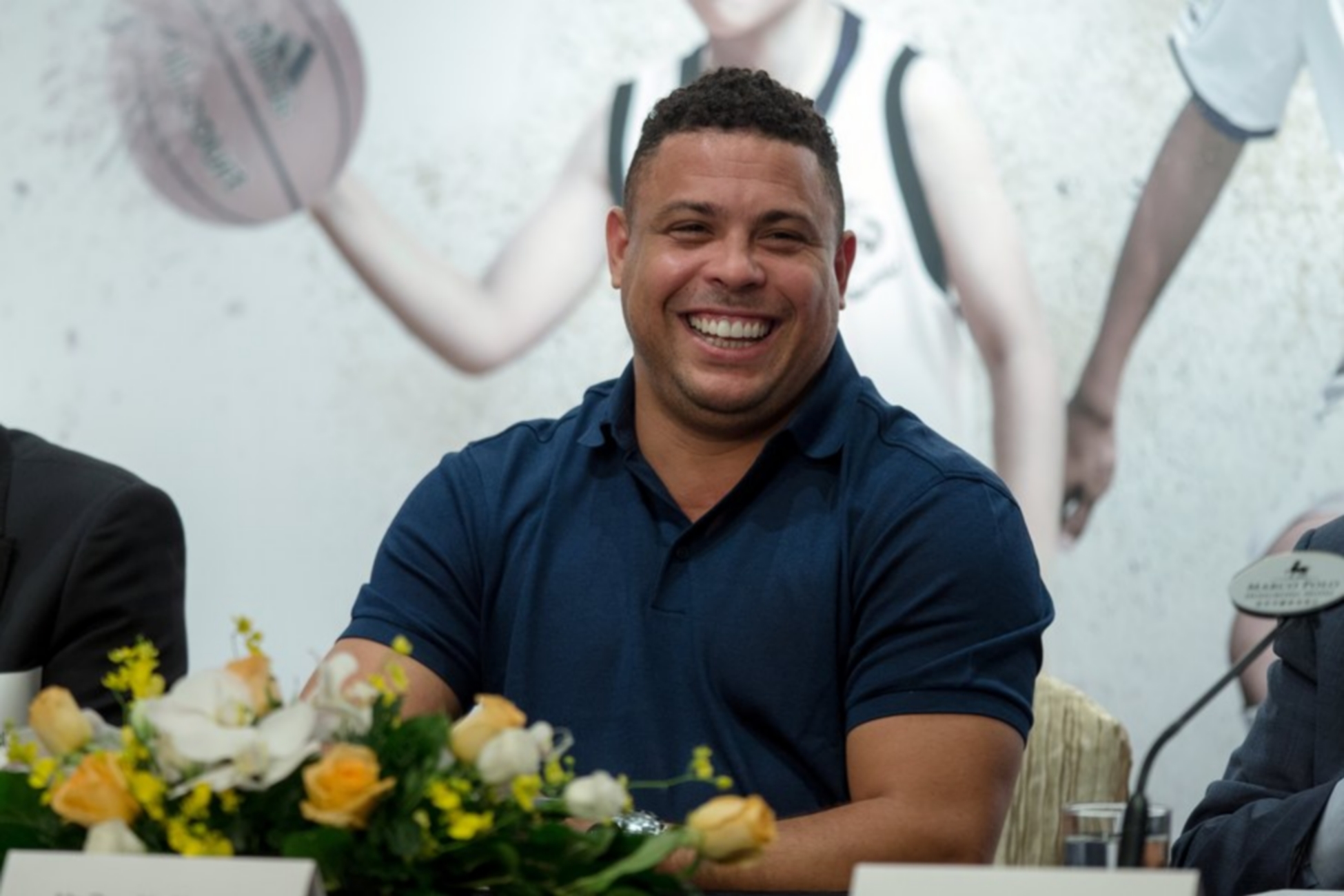 epa05992447 Soccer legend Ronaldo Luis Nazario de Lima, who is better known by just his first name Ronaldo, smiles during a news conference during a promotional event for the 'Real Madrid Foundation Clinics' in Hong Kong, China, 27 May 2017. The former Brazilian international and Spanish Real Madrid club star recently launched the 'Ronaldo Academy' in Hong Kong and visited the site to celebrate the progress.  EPA