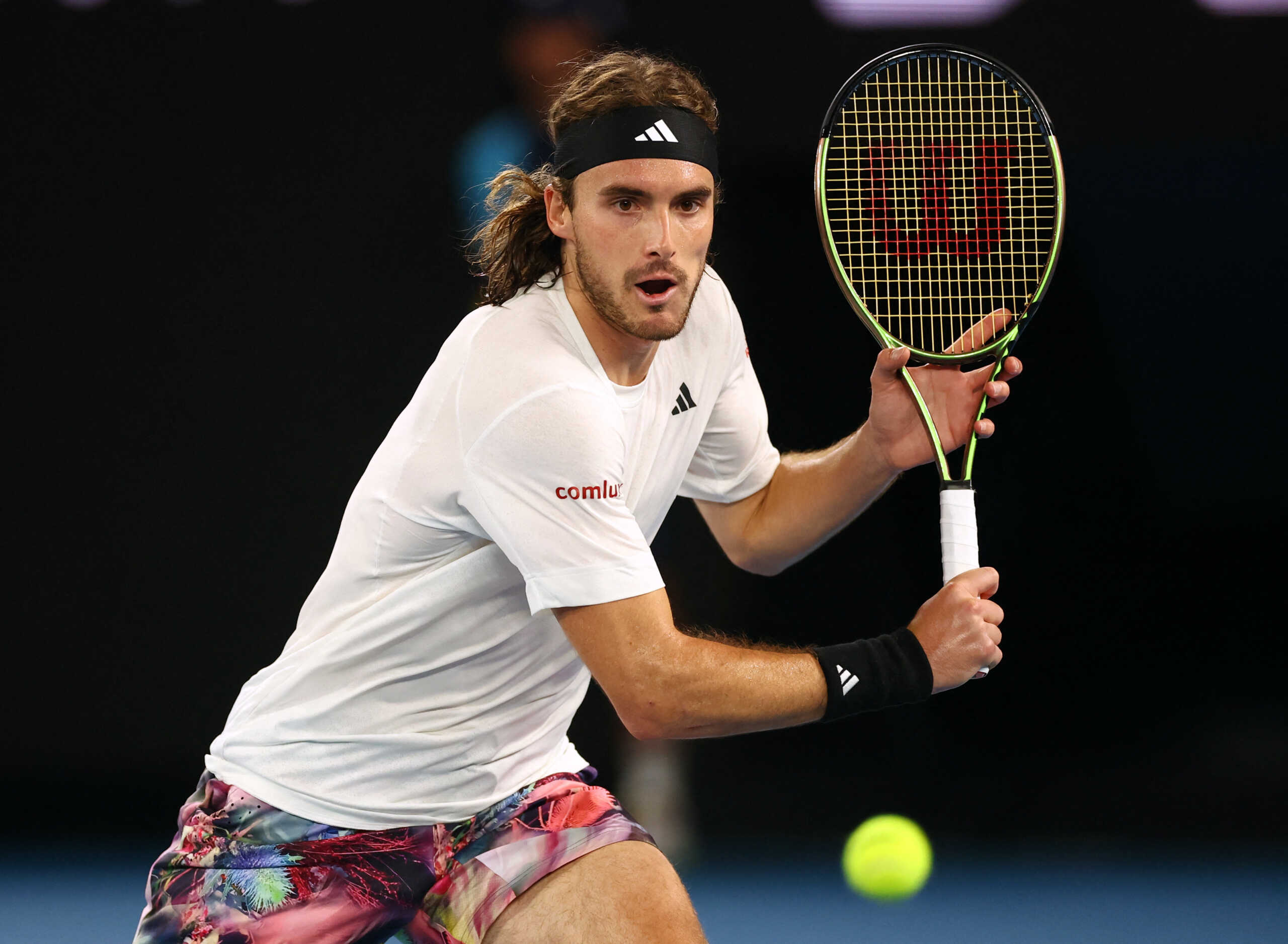 Tennis - Australian Open - Melbourne Park, Melbourne, Australia - January 18, 2023 Greece's Stefanos Tsitsipas in action during his second round match against Australia's Rinky Hijikata REUTERS