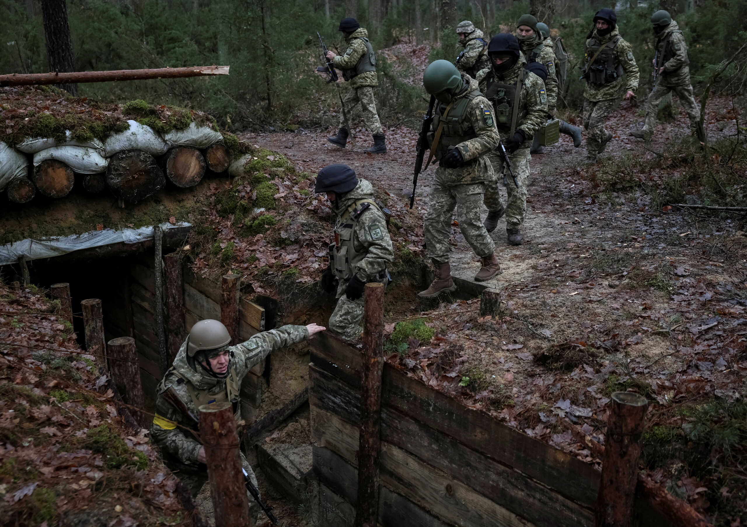 Ukrainian Border Guards are seen at their positions near the border with Belarus, amid Russia's attack on Ukraine in Volyn region, Ukraine January 13, 2023. REUTERS