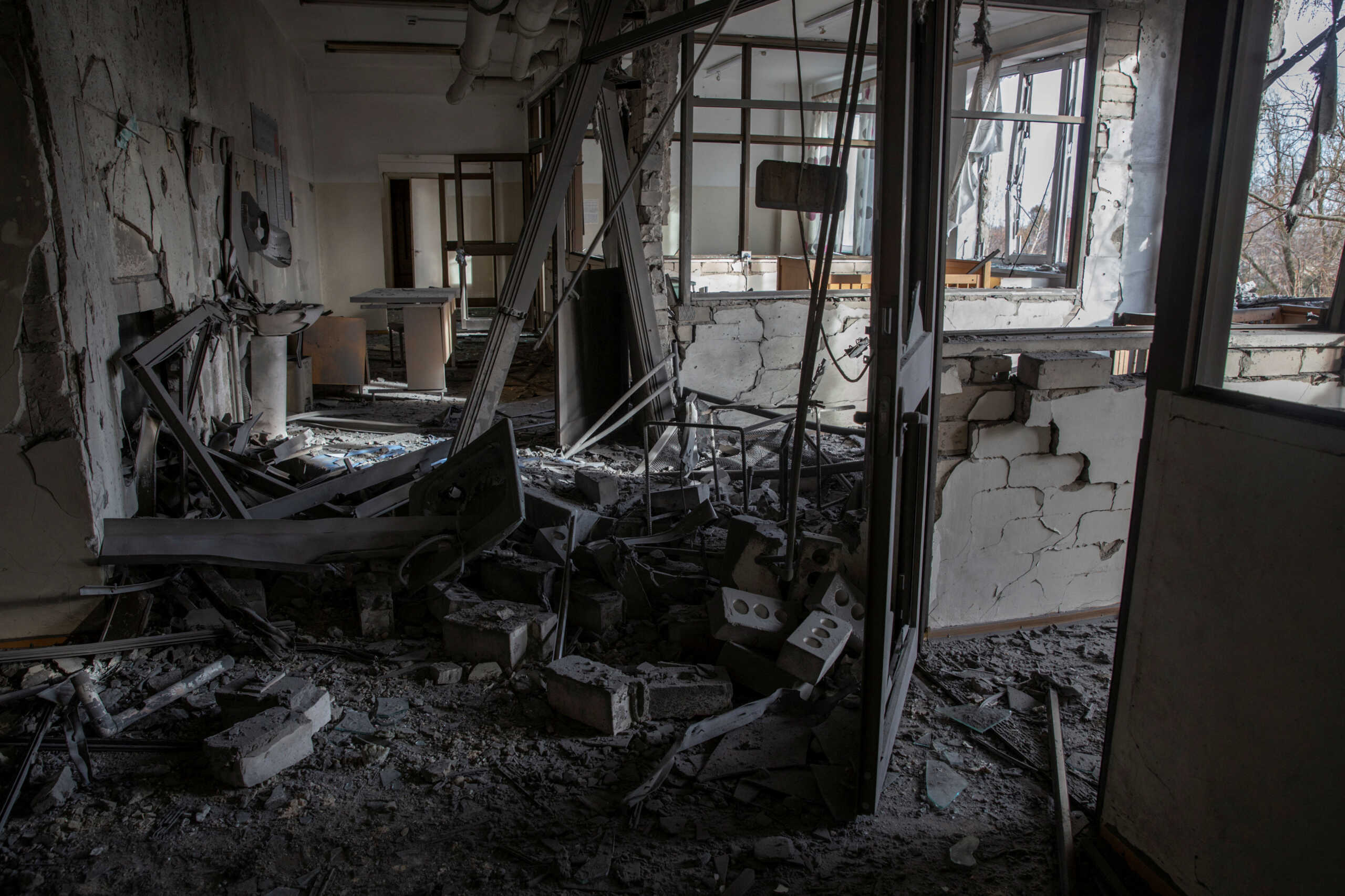 A view shows an intensive care unite of the city children's hospital damaged during the New Year night by a Russian military strike, amid Russia's attack on Ukriane, in Kherson, Ukraine January 1, 2023.  REUTERS