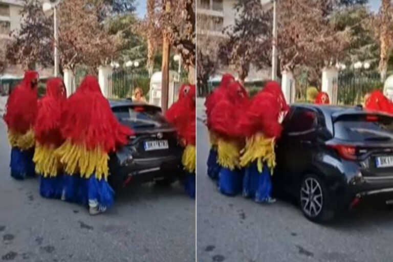 Βίντεο: Καρναβαλιστές στο Αίγιο ντύθηκαν πλυντήριο αυτοκινήτων